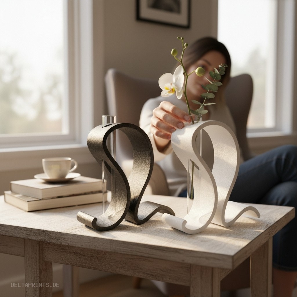 Beautiful test tube vase set 3D print product image 4 by Deltaprints