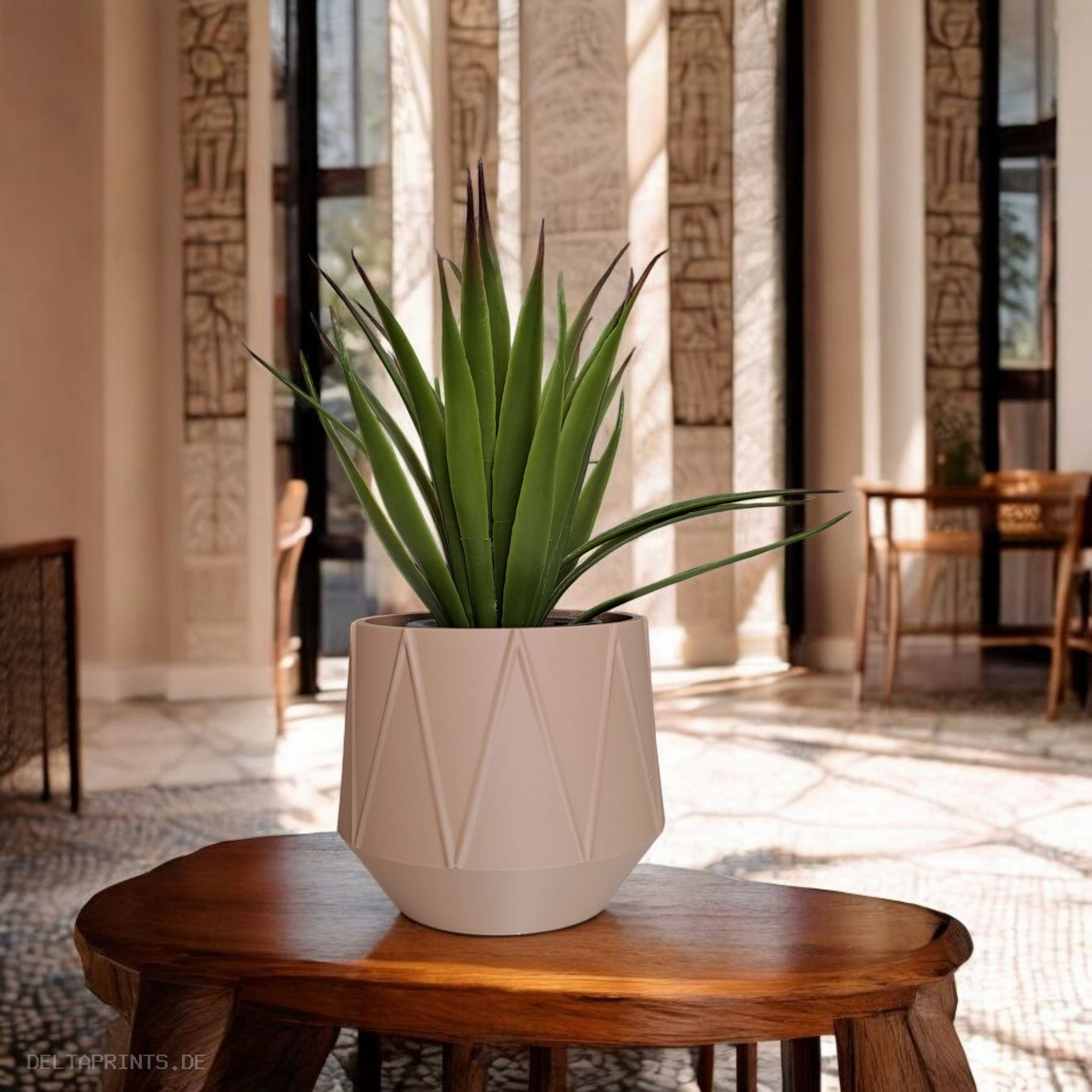 Modern Designed Planter „GeoBloom“ 3D print product image 2 by Deltaprints
