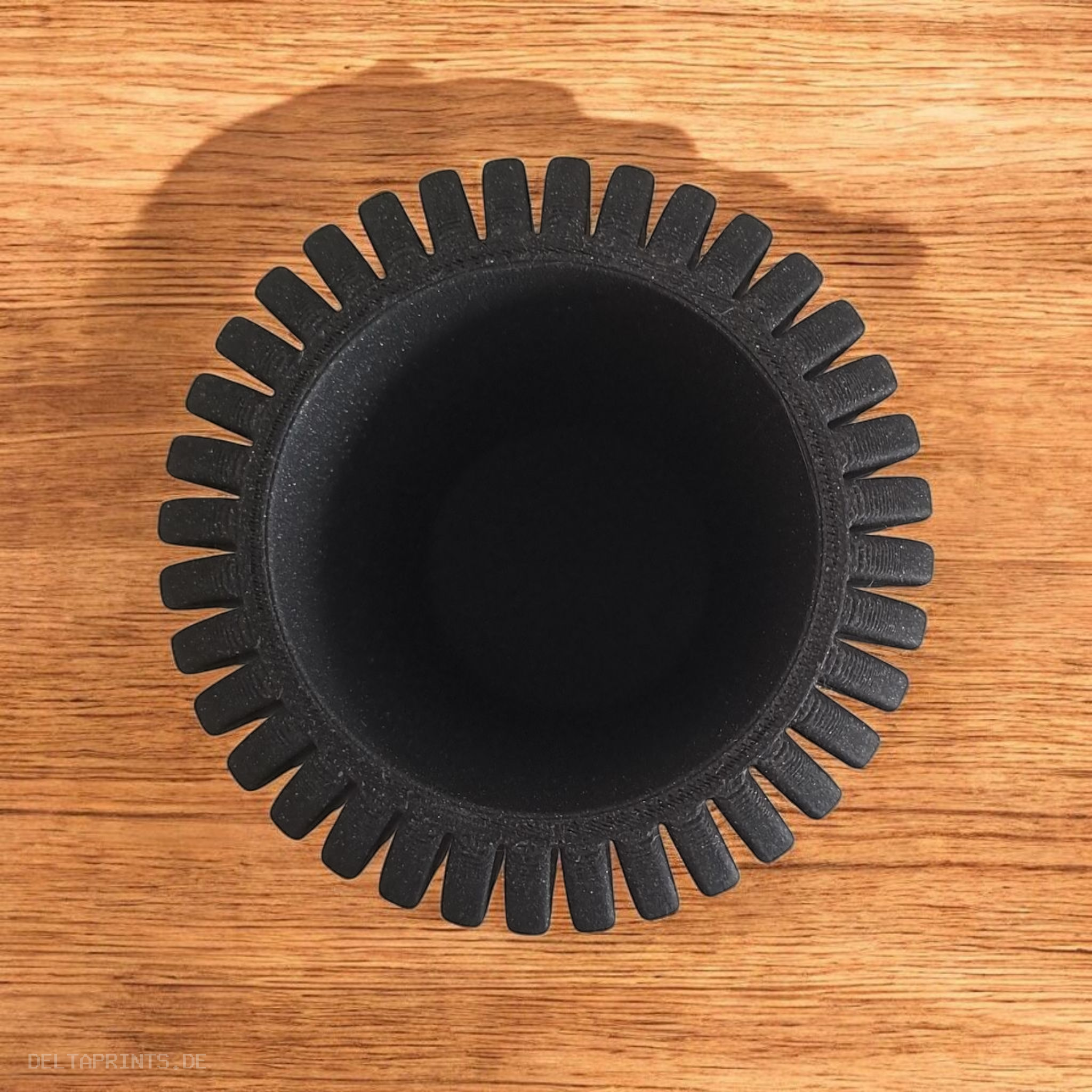 Pencil or Toothbrush Cup with Ribbed Rings 3D print product image 4 by Deltaprints