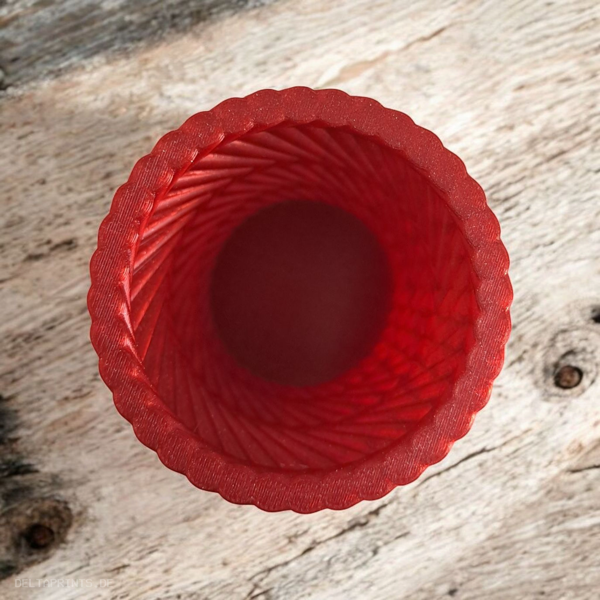 Ribbed Pencilholder or Toothbrush Cup „Rolling Gear“ 3D print product image 3 by Deltaprints