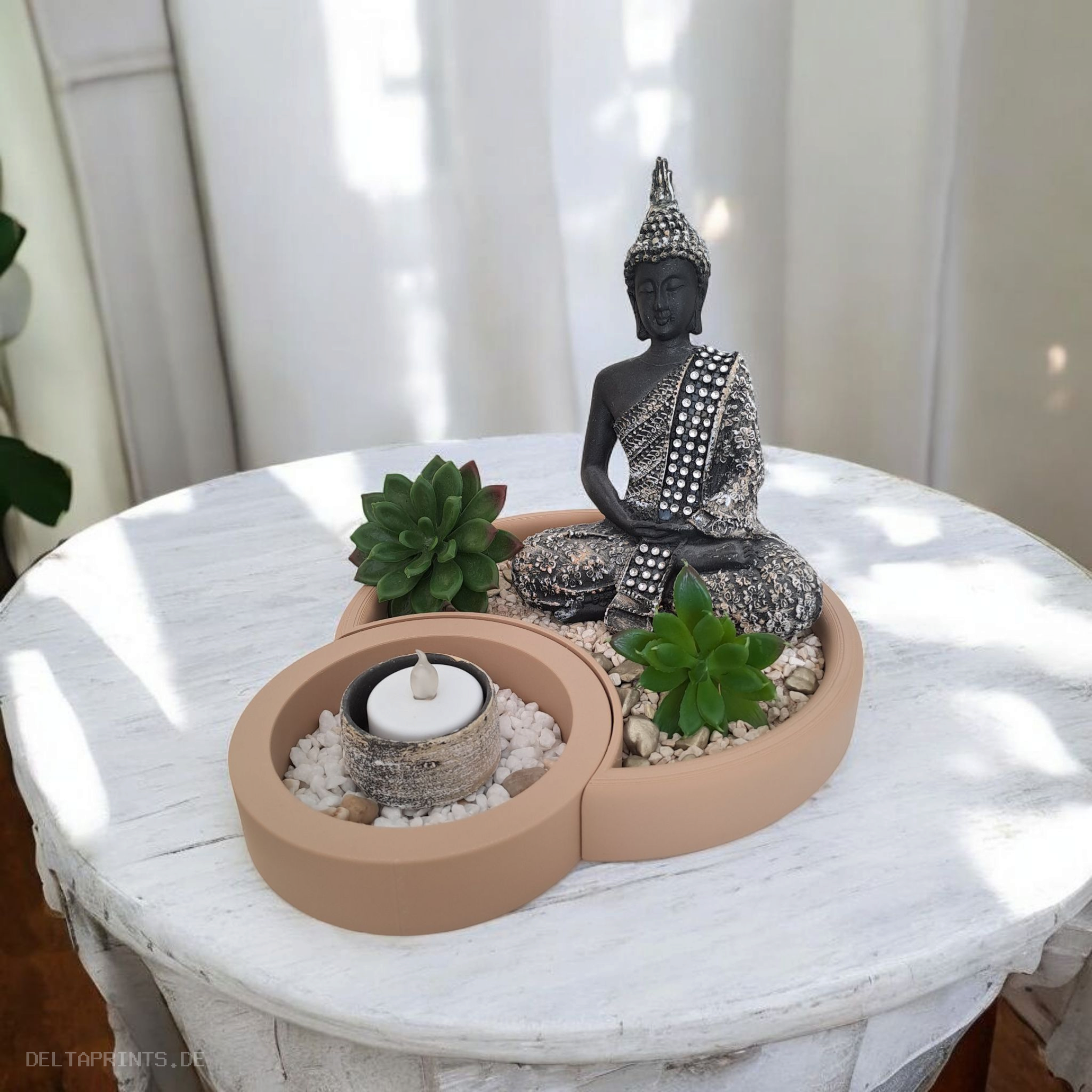 Two-Piece Crescent Moon Decoration and Key Tray 3D print product image 2 by Deltaprints