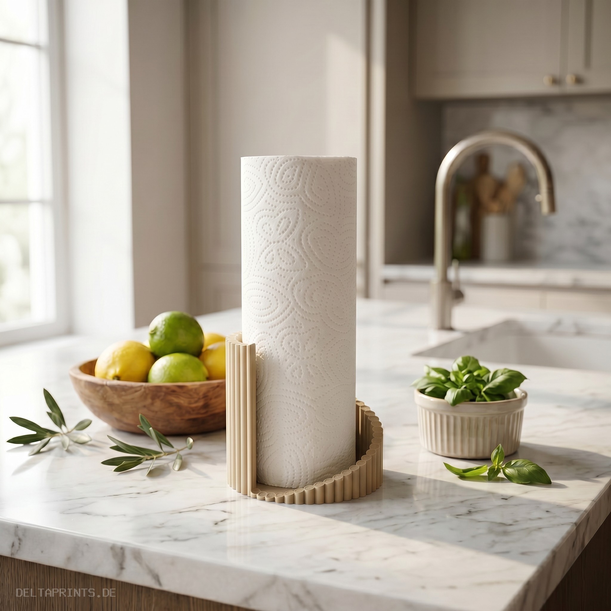 „Forma“ ribbed paper towel holder 3D print product image 4 by Deltaprints