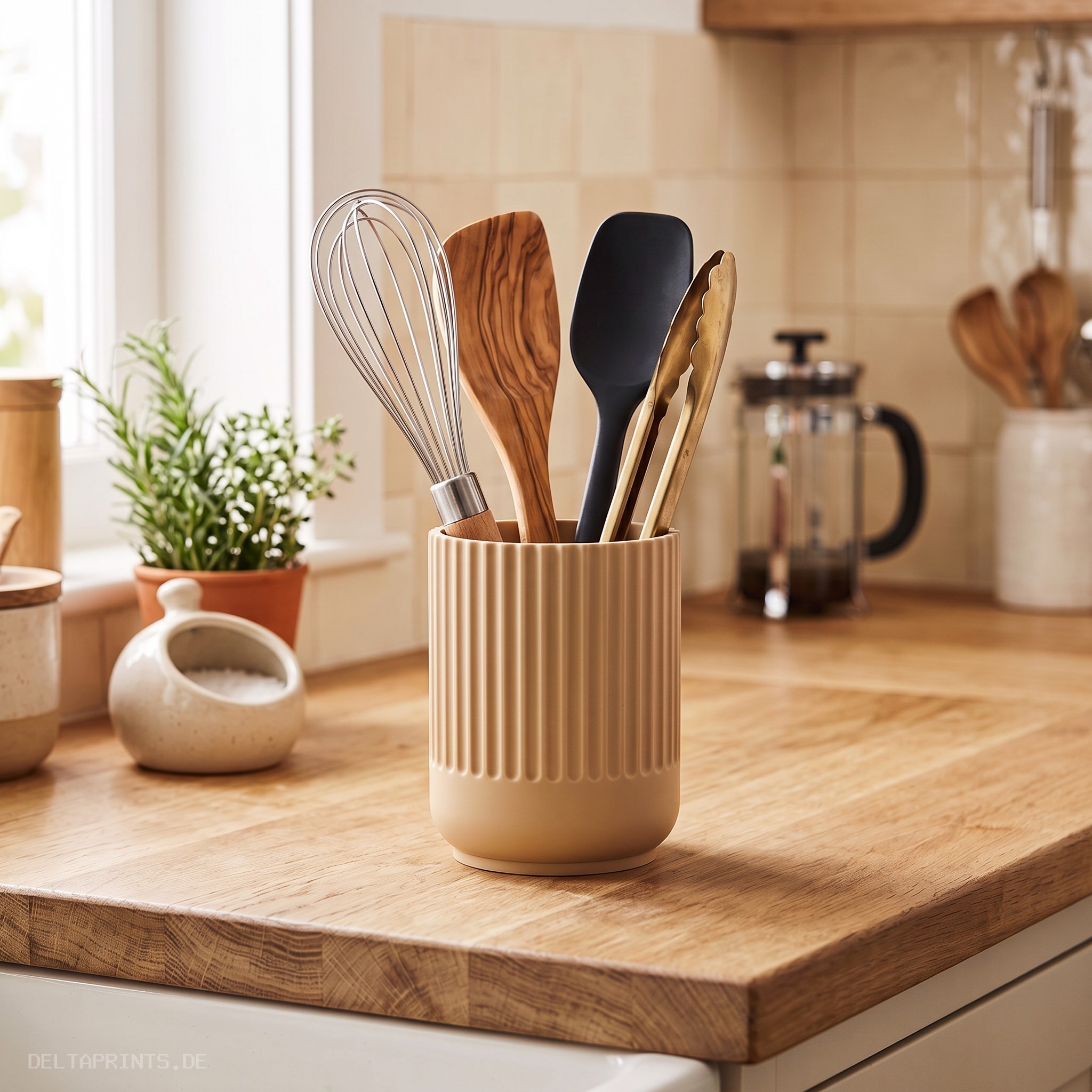 Japandi-style kitchen utensil holder 3D print product image 3 by Deltaprints