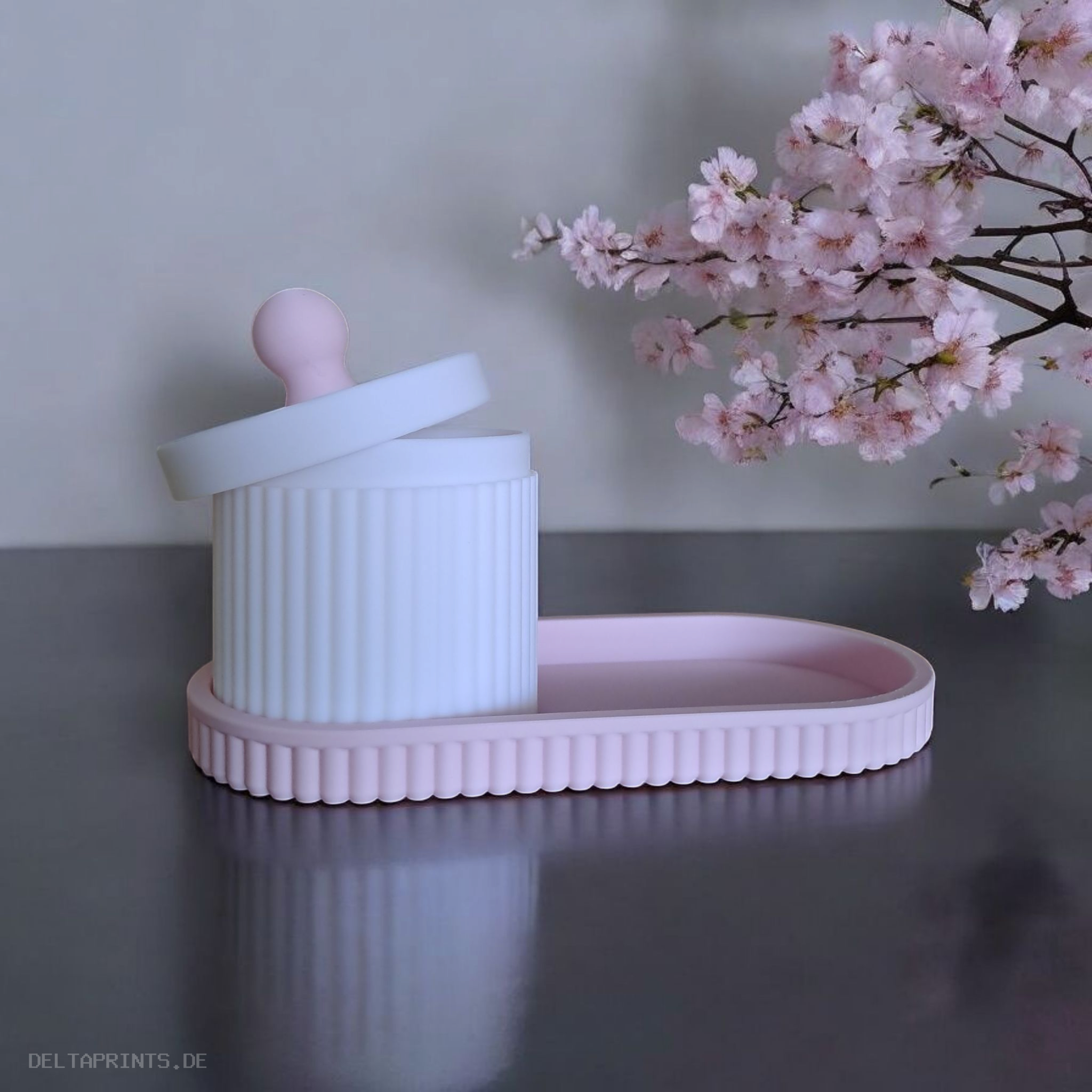 Ribbed Jewelry and Bathroom Organizer Set 3D print product image 2 by Deltaprints