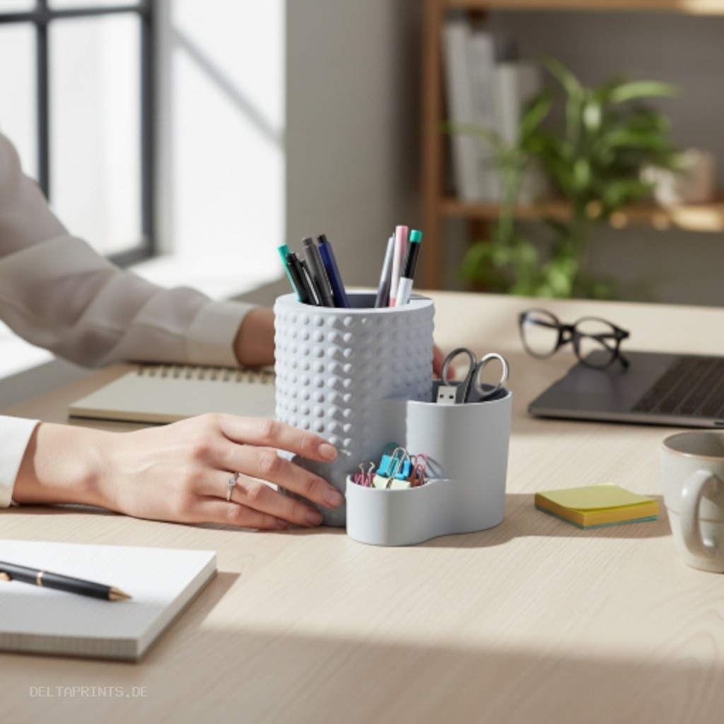 Modern dotted office organizer 3D print product image 4 by Deltaprints