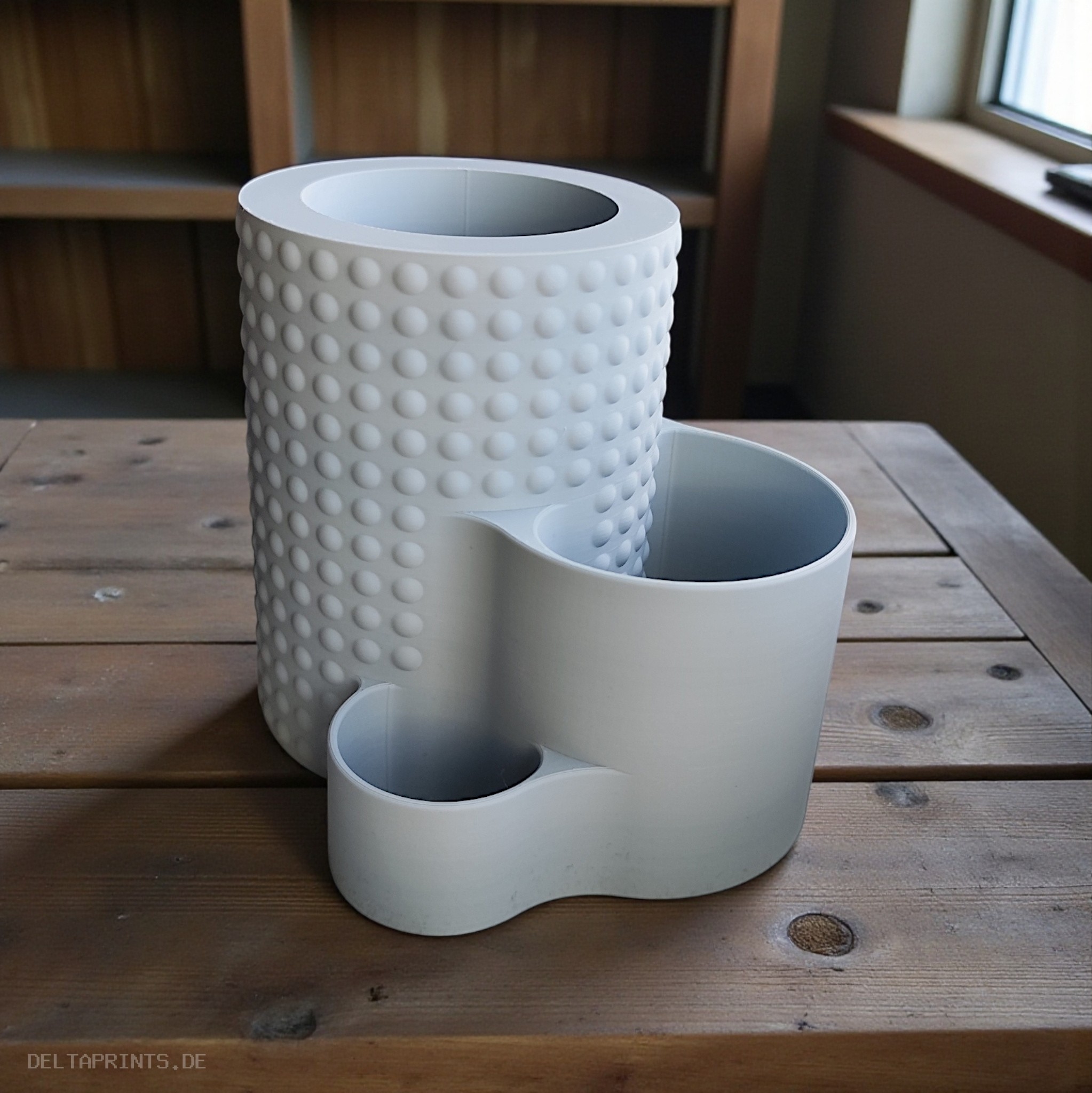 Modern dotted office organizer 3D print product image 2 by Deltaprints