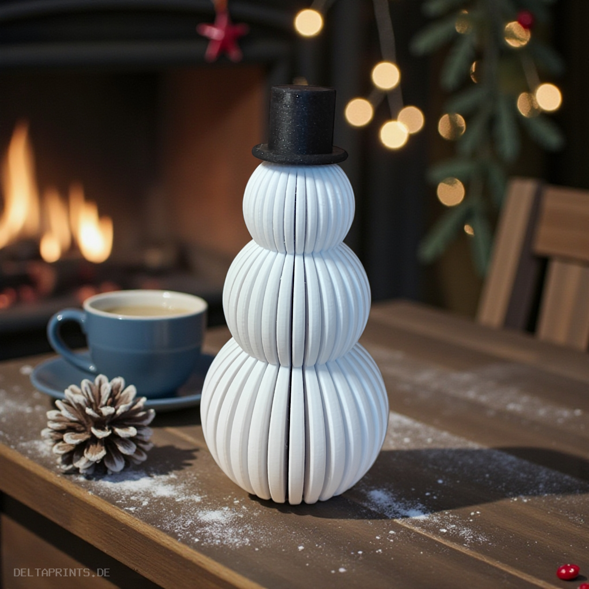 Minimalist Snowman Decoration Set 3D print product image 3 by Deltaprints