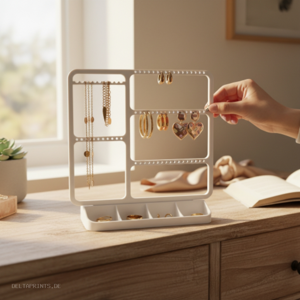 Modern jewelry organizer 3D print product image 2 by Deltaprints