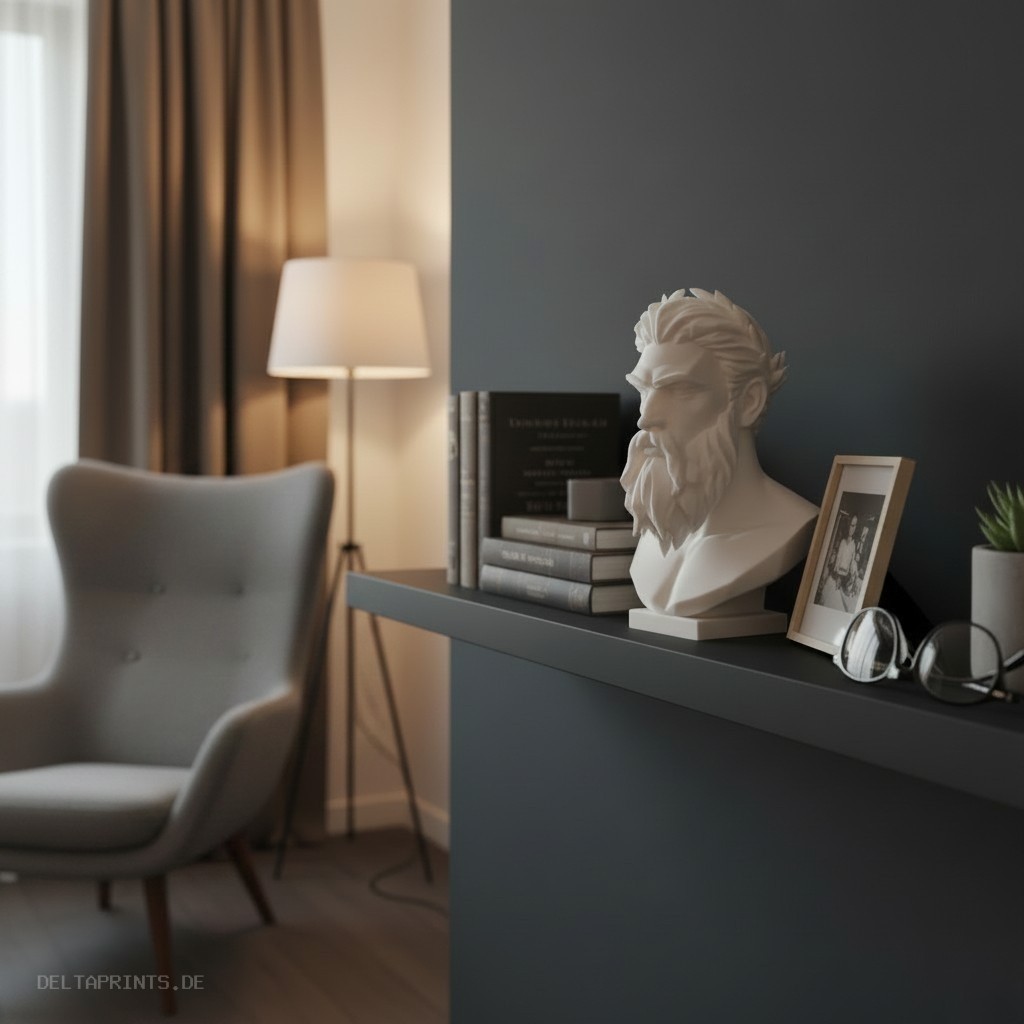 Sculpture #57 – Modern Bust of Zeus 3D print product image 2 by Deltaprints