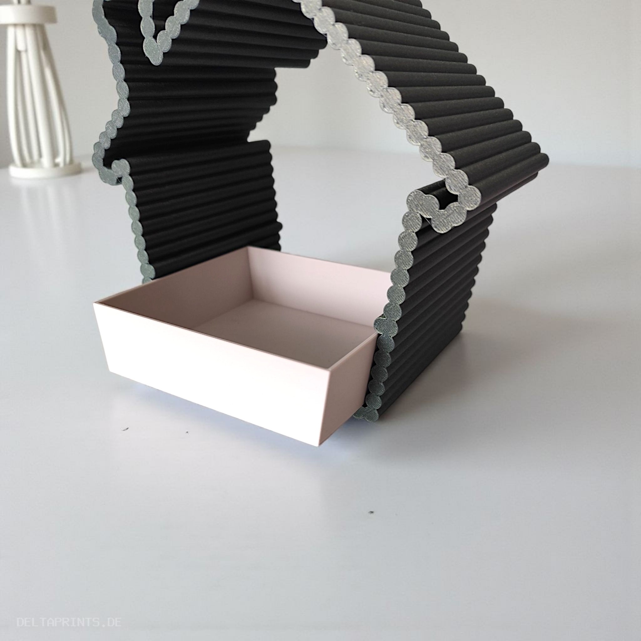 Ribbed bird feeder with removable feeding compartment 3D print product image 4 by Deltaprints