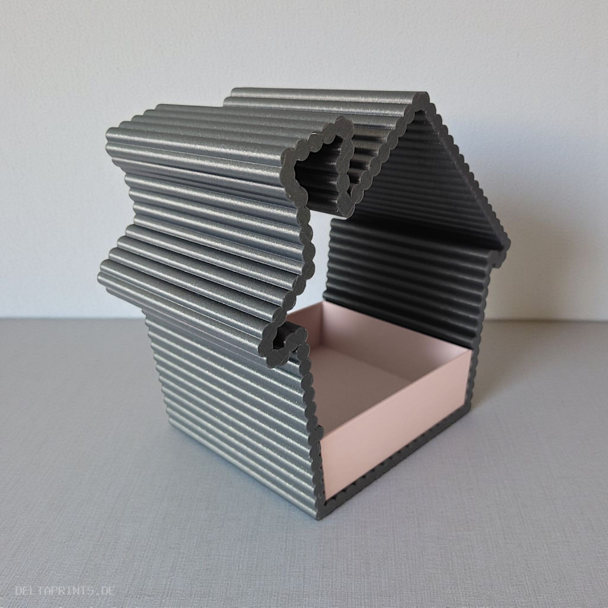 Ribbed bird feeder with removable feeding compartment 3D print product image 3 by Deltaprints