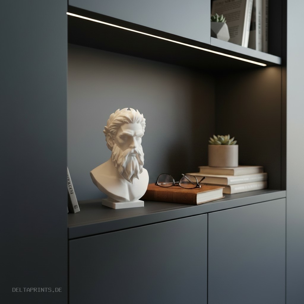 Sculpture #57 – Modern Bust of Zeus 3D print product image 4 by Deltaprints