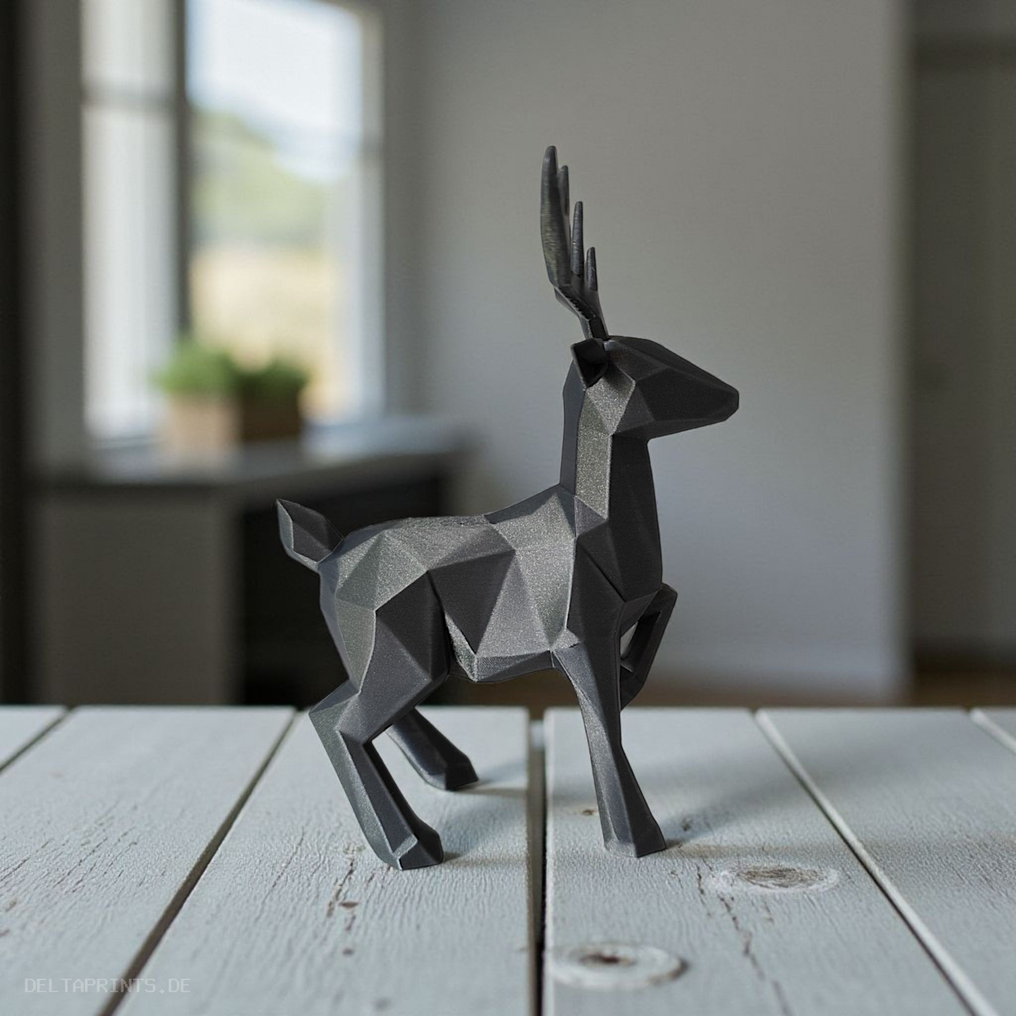 Minimalist low poly reindeer 3D print product image 3 by Deltaprints