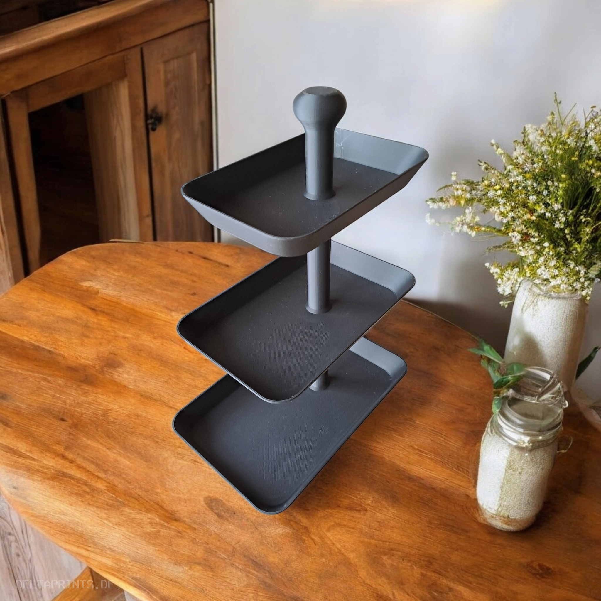 Three Tier Serving Tray – Snack Etagere 3D print product image 3 by Deltaprints