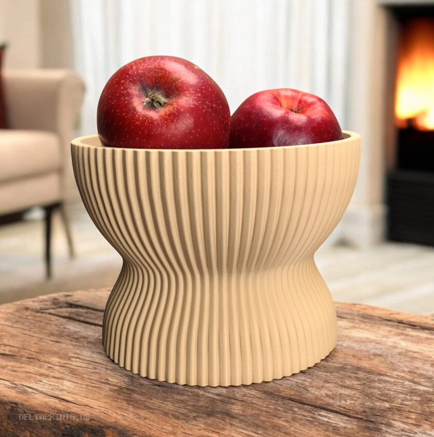 Ribbed Vintage Double Bowl „Emma“ commercial STL file Bowls by Deltaprints