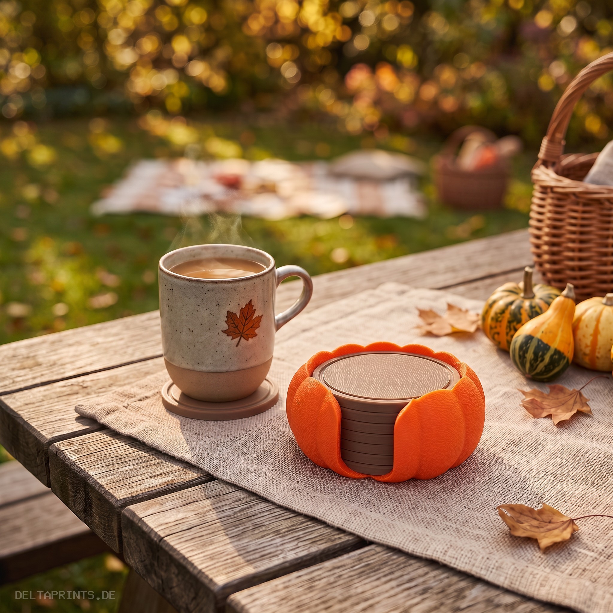 Pumpkin coaster set with endless possibilities 3D print product image 4 by Deltaprints