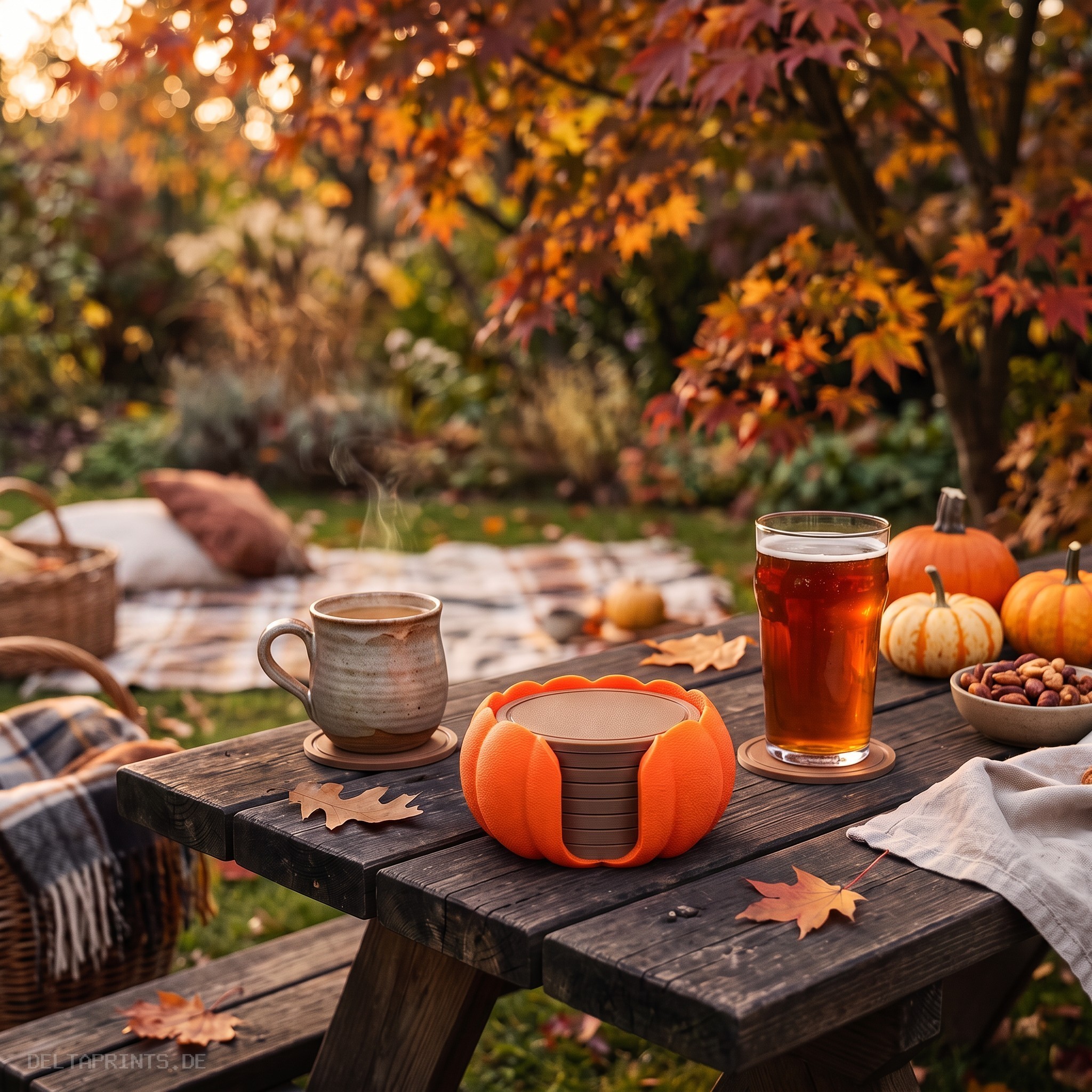 Pumpkin coaster set with endless possibilities 3D print product image 3 by Deltaprints
