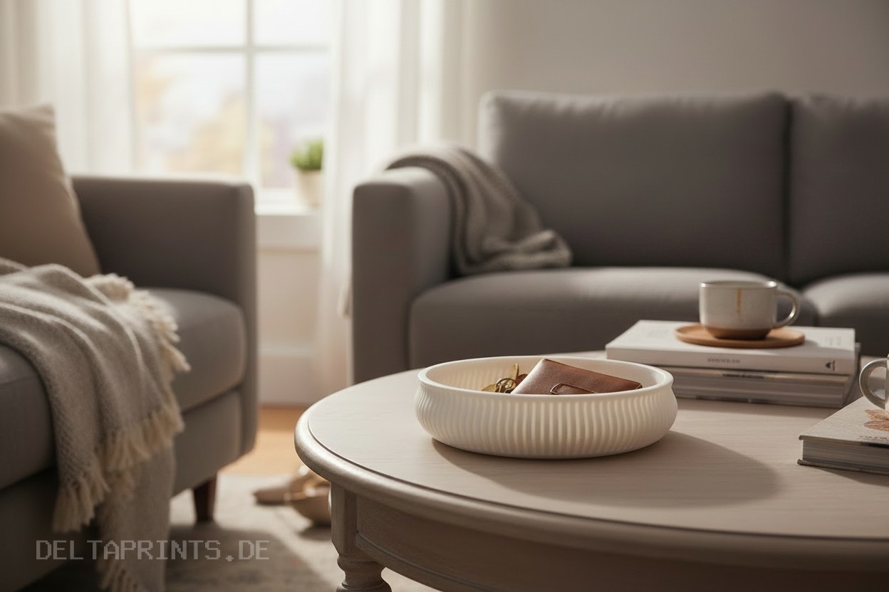 Curved Japandi Catchall Bowl commercial STL file Bowls by Deltaprints