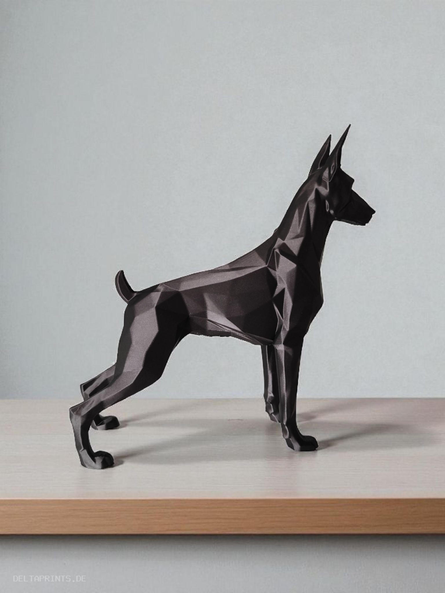 Sculpture #41 – Guarding Low Poly Dobermann 3D print product image 3 by Deltaprints