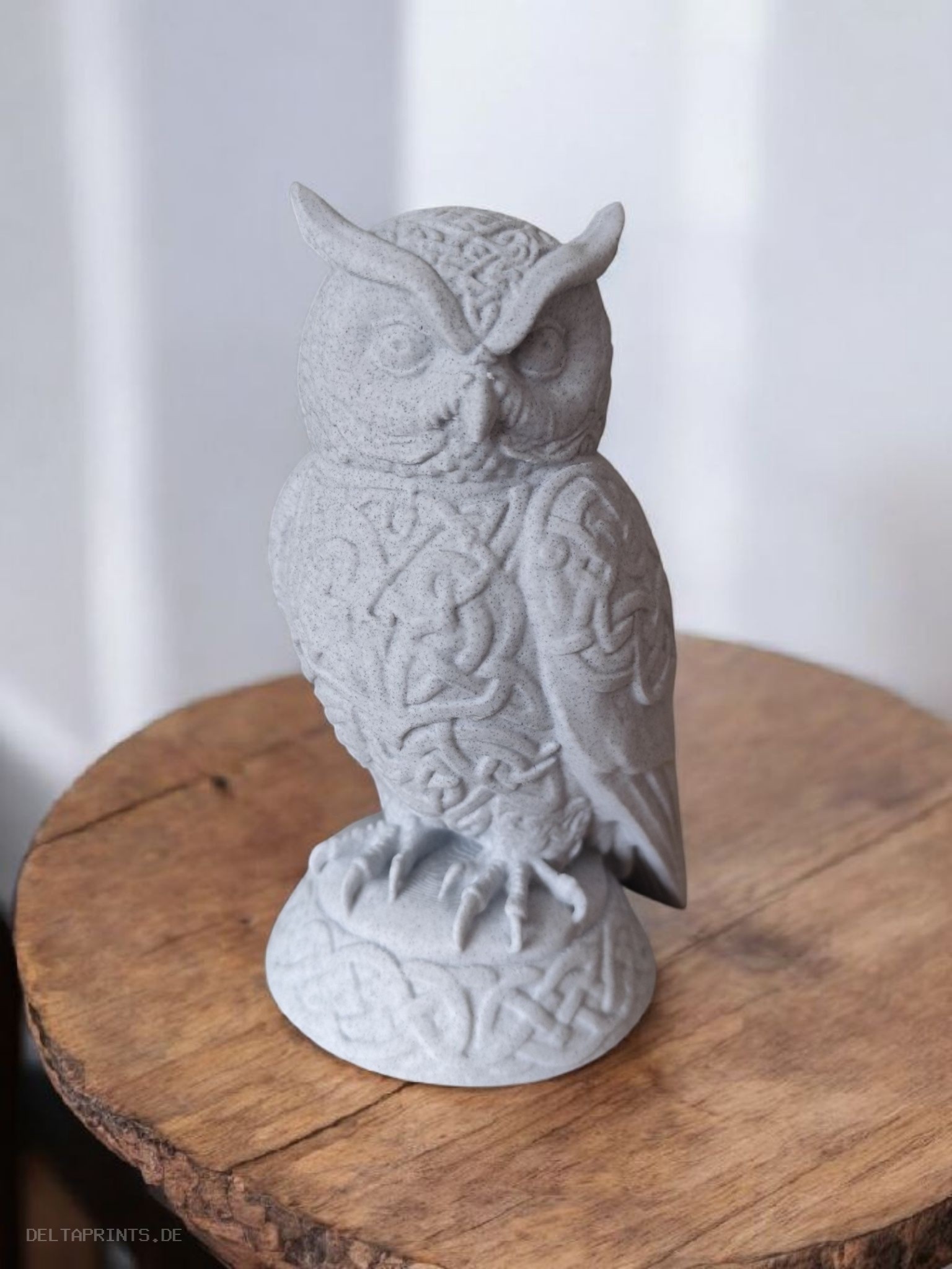 Sculpture #40 – Celtic ornament owl 3D print product image 4 by Deltaprints