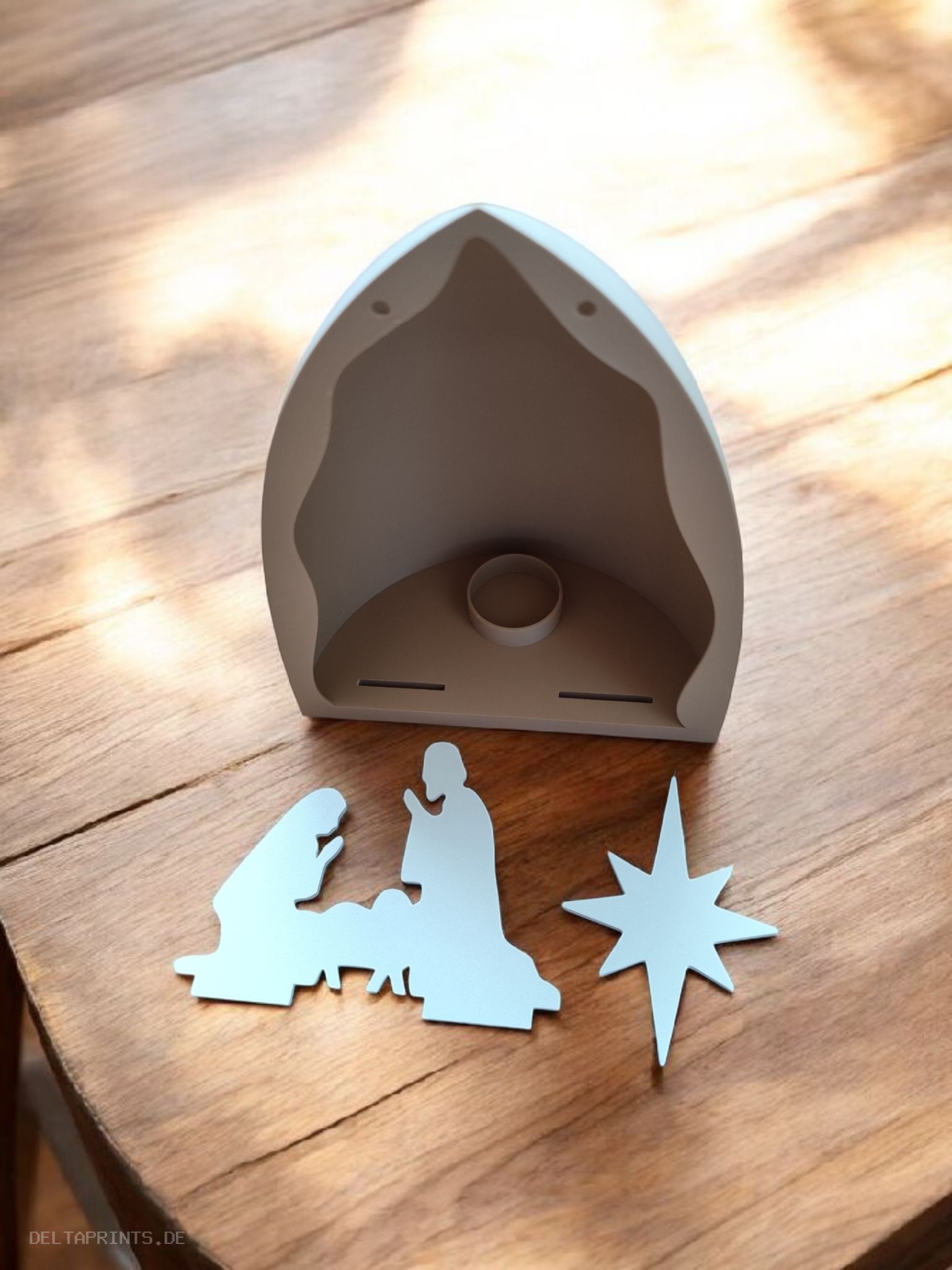 Illuminated nativity scene with light dome body 3D print product image 4 by Deltaprints