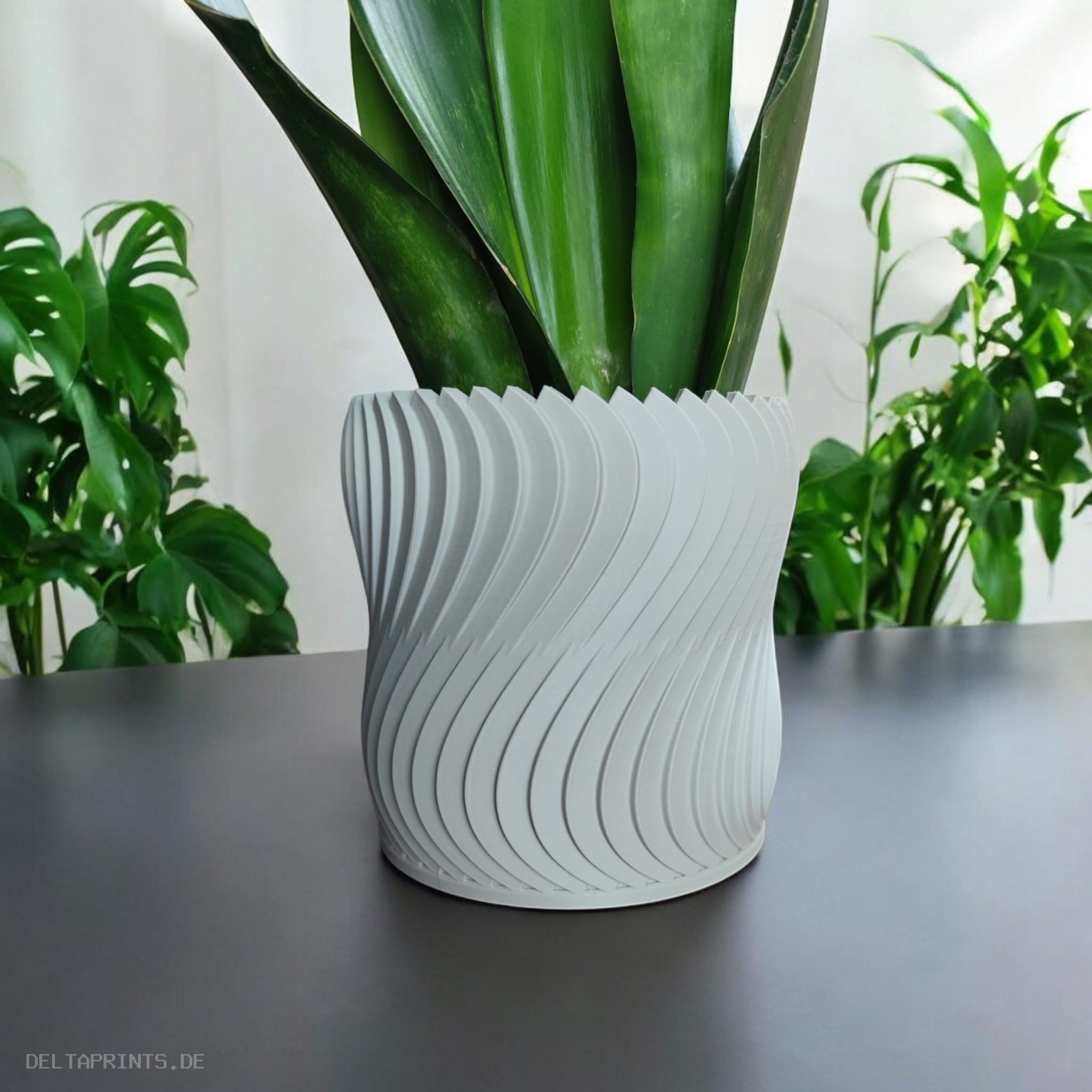 Design plant pot „turbine wheeler“ 3D print product image 3 by Deltaprints