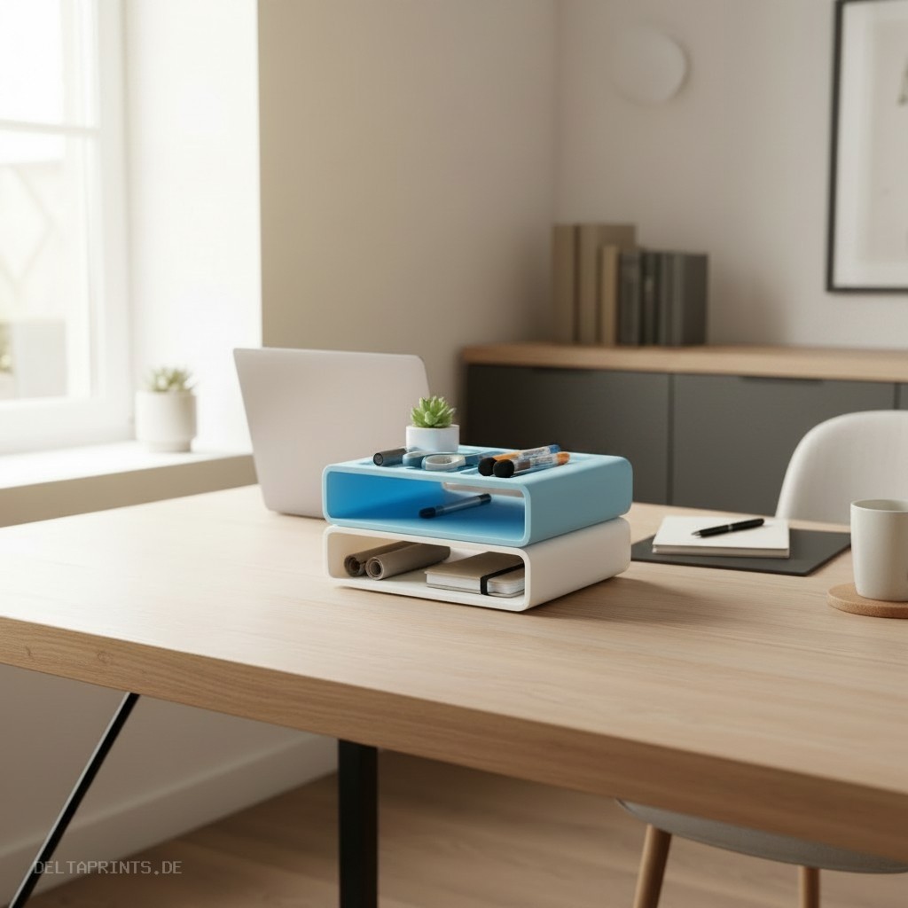 Modular, Stackable Office Organizer 3D print product image 4 by Deltaprints