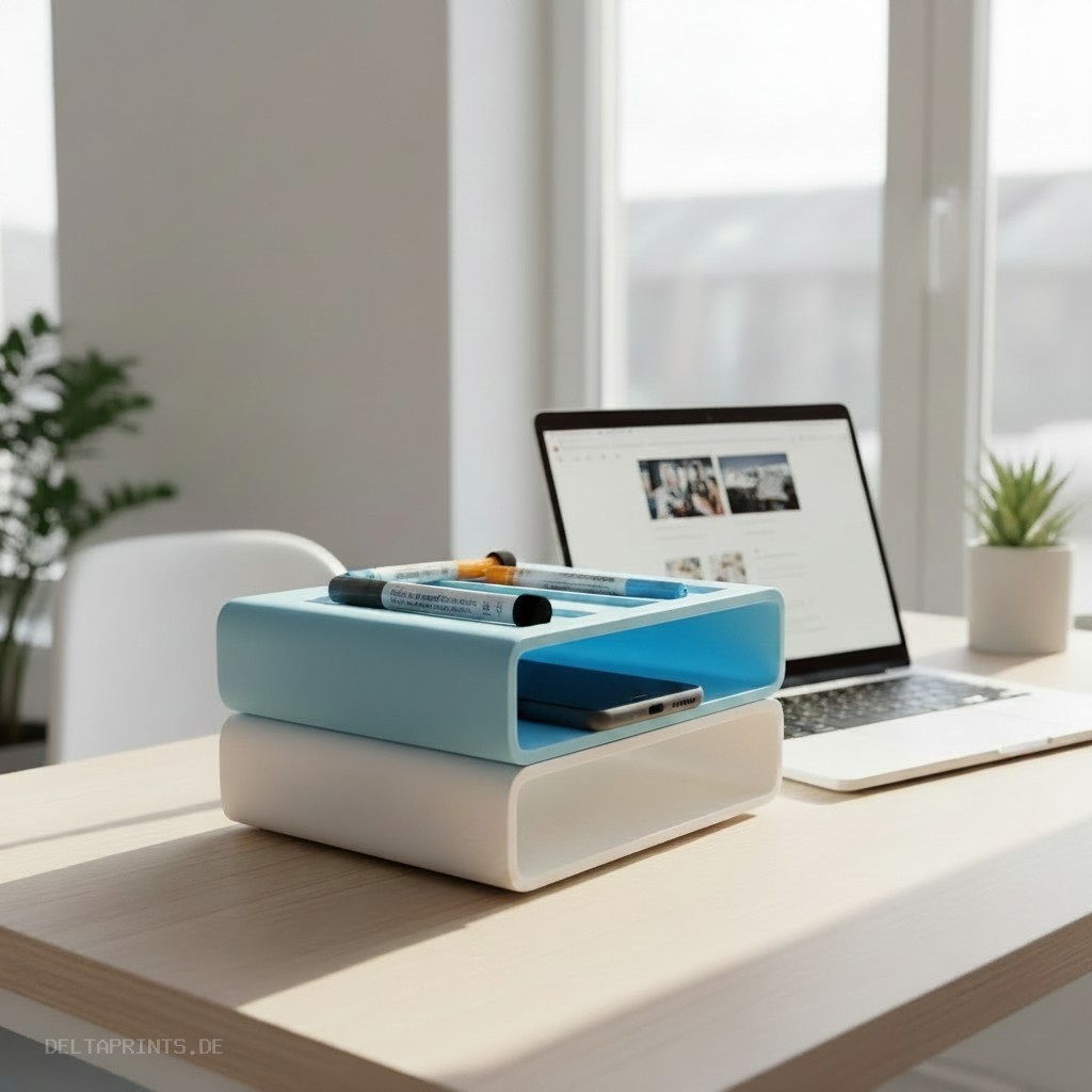 Modular, Stackable Office Organizer 3D print product image 2 by Deltaprints
