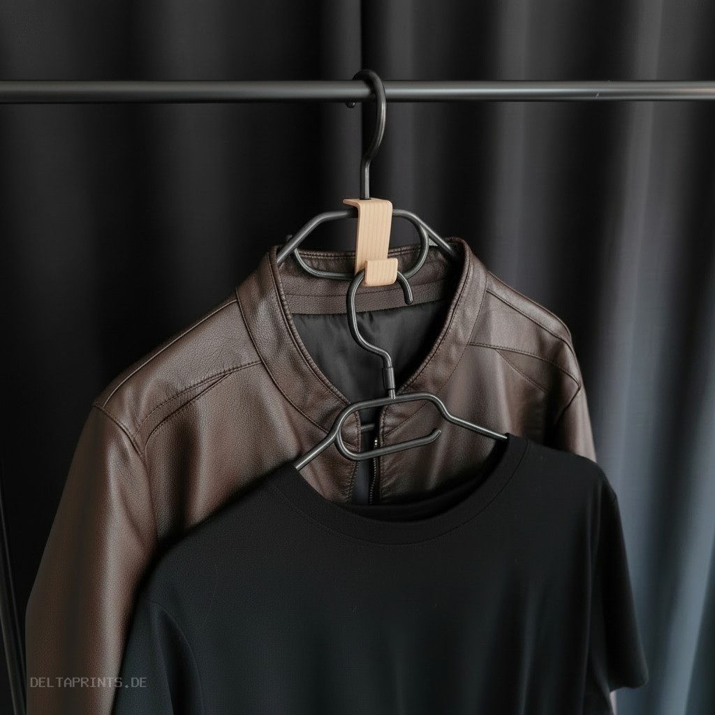 Clever hook for clothes hangers 3D print product image 4 by Deltaprints