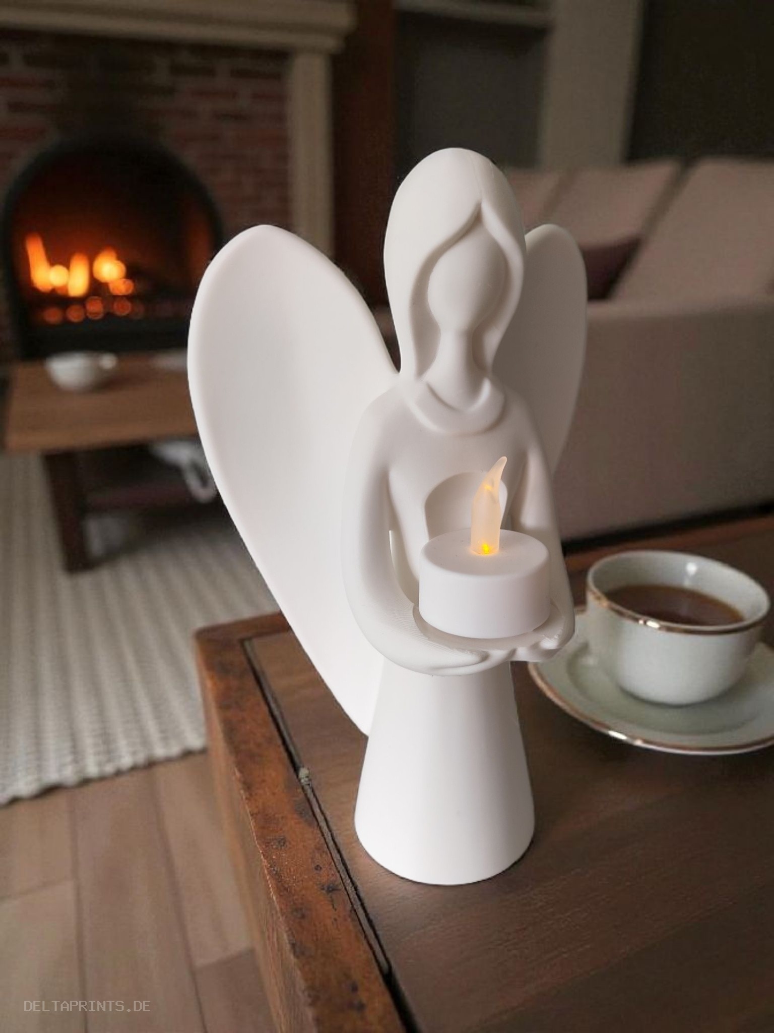 Christmas angel carries the light 3D print product image 3 by Deltaprints