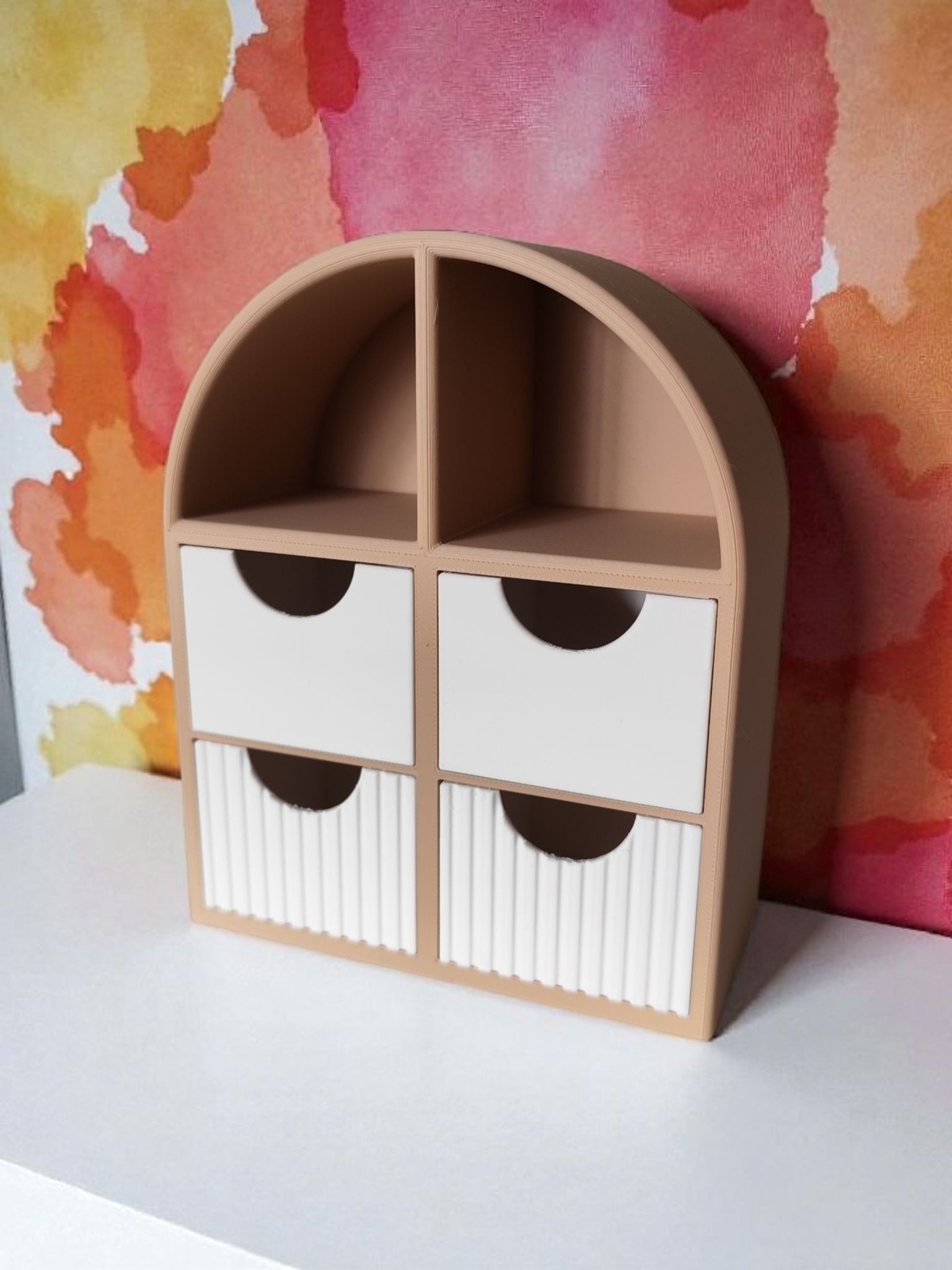 Small jewelry shelf with drawers 3D print product image 3 by Deltaprints