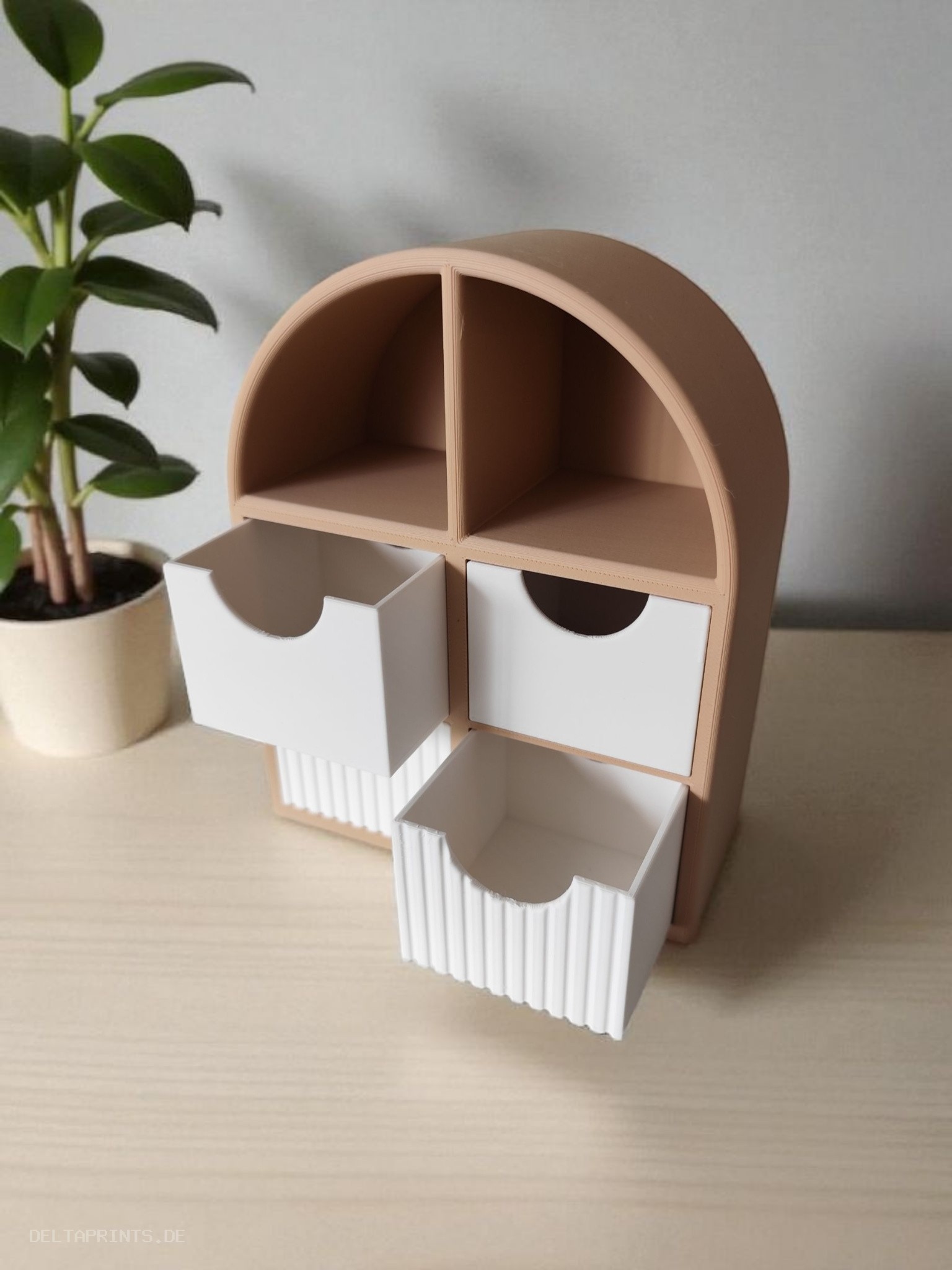 Small jewelry shelf with drawers 3D print product image 2 by Deltaprints