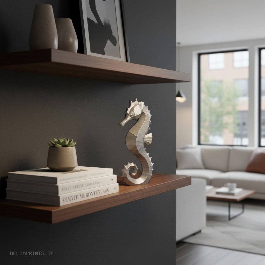 Sculpture #54 – Elegant decorative seahorse 3D print product image 3 by Deltaprints