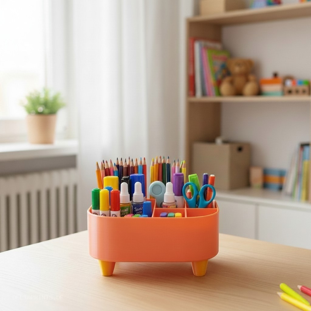 Cute little organizer with feet 3D print product image 2 by Deltaprints