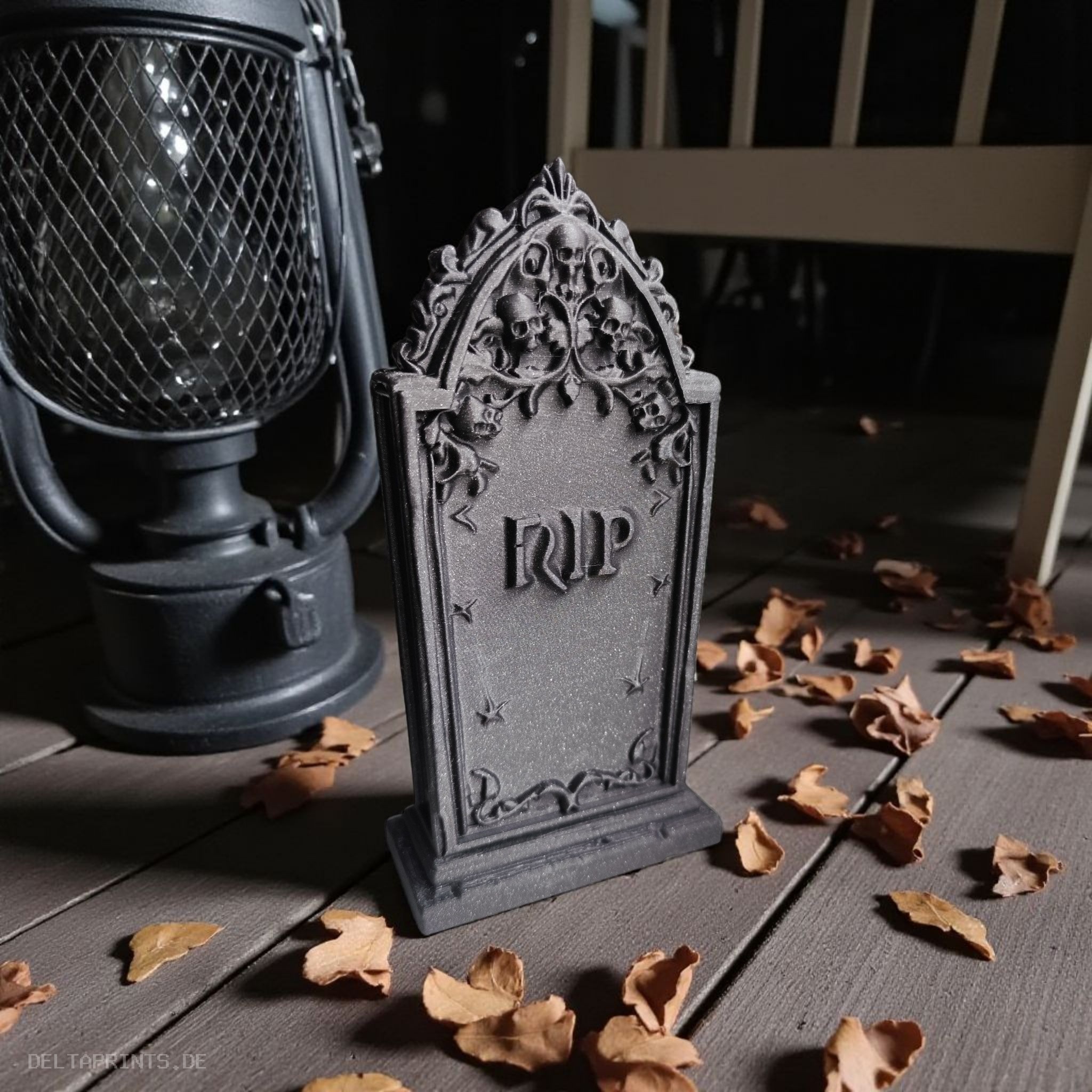 Scary Halloween decoration tombstone 3D print product image 2 by Deltaprints