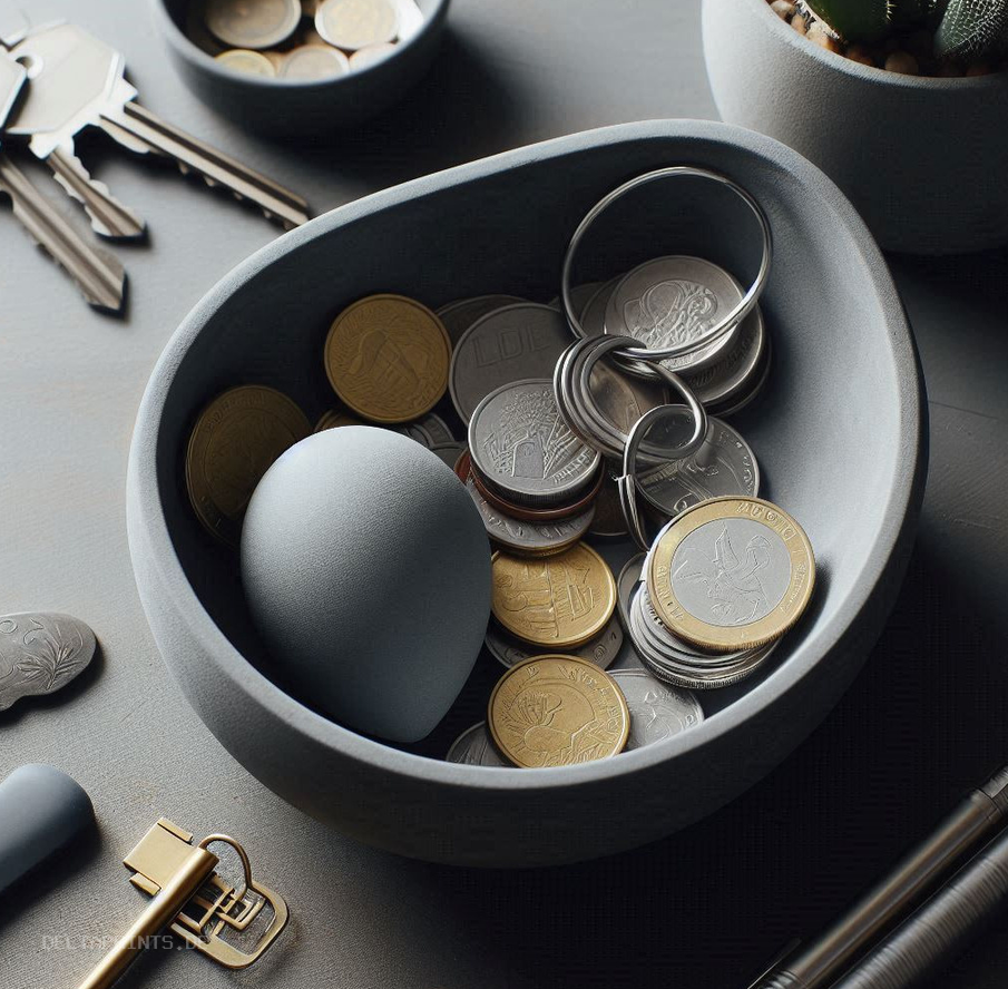 Key and Coin Catcher Bowl „Crooked Egg“ commercial STL file Bowls by Deltaprints