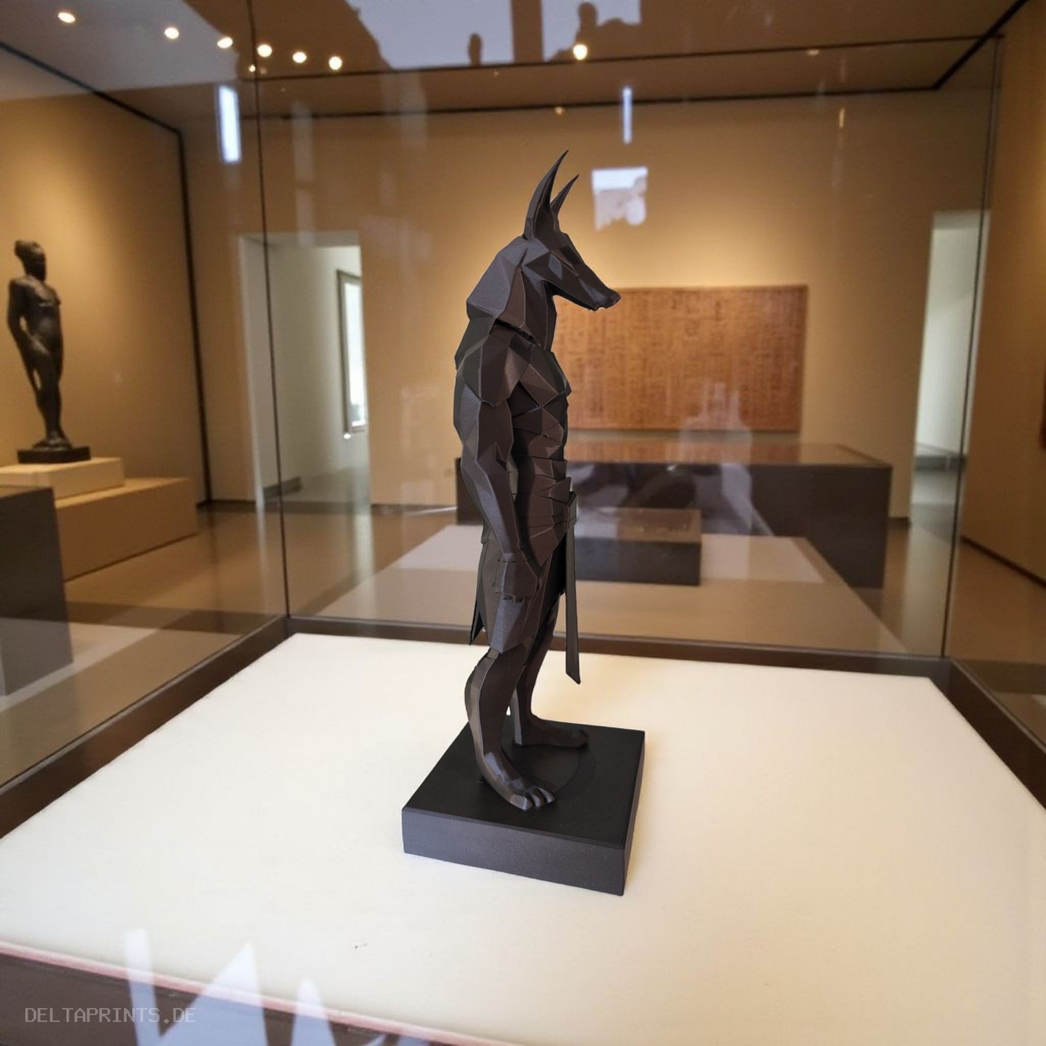 Sculpture #38 – Minimalist Low Poly Anubis Statue 3D print product image 3 by Deltaprints