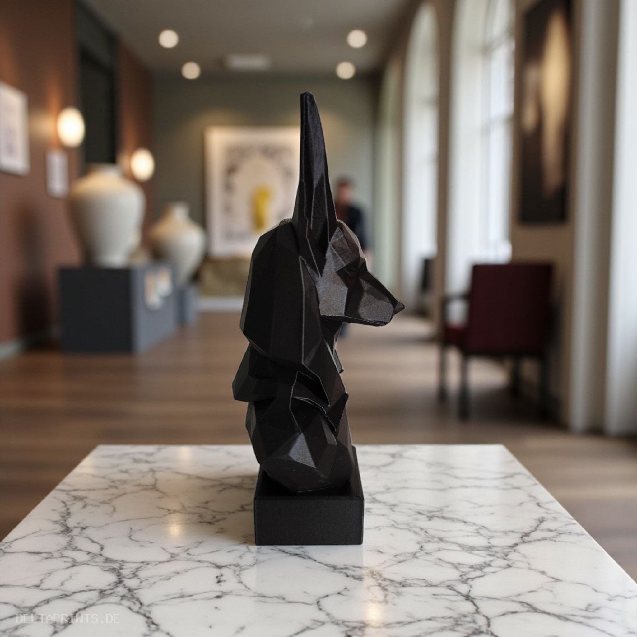 Sculpture #37 – Low Poly Anubis Bust 3D print product image 4 by Deltaprints