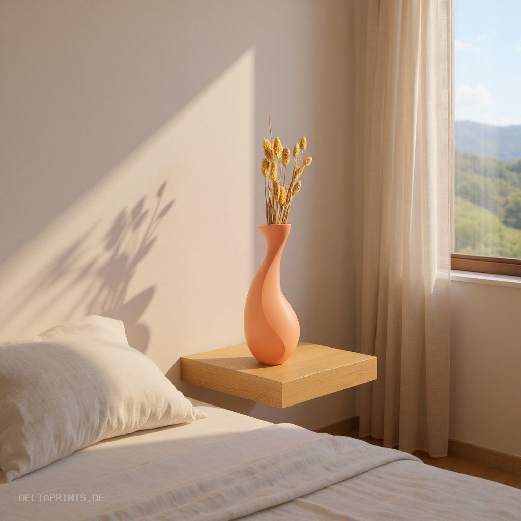 Timelessly beautiful, minimalist vase „Aura“ 3D print product image 4 by Deltaprints