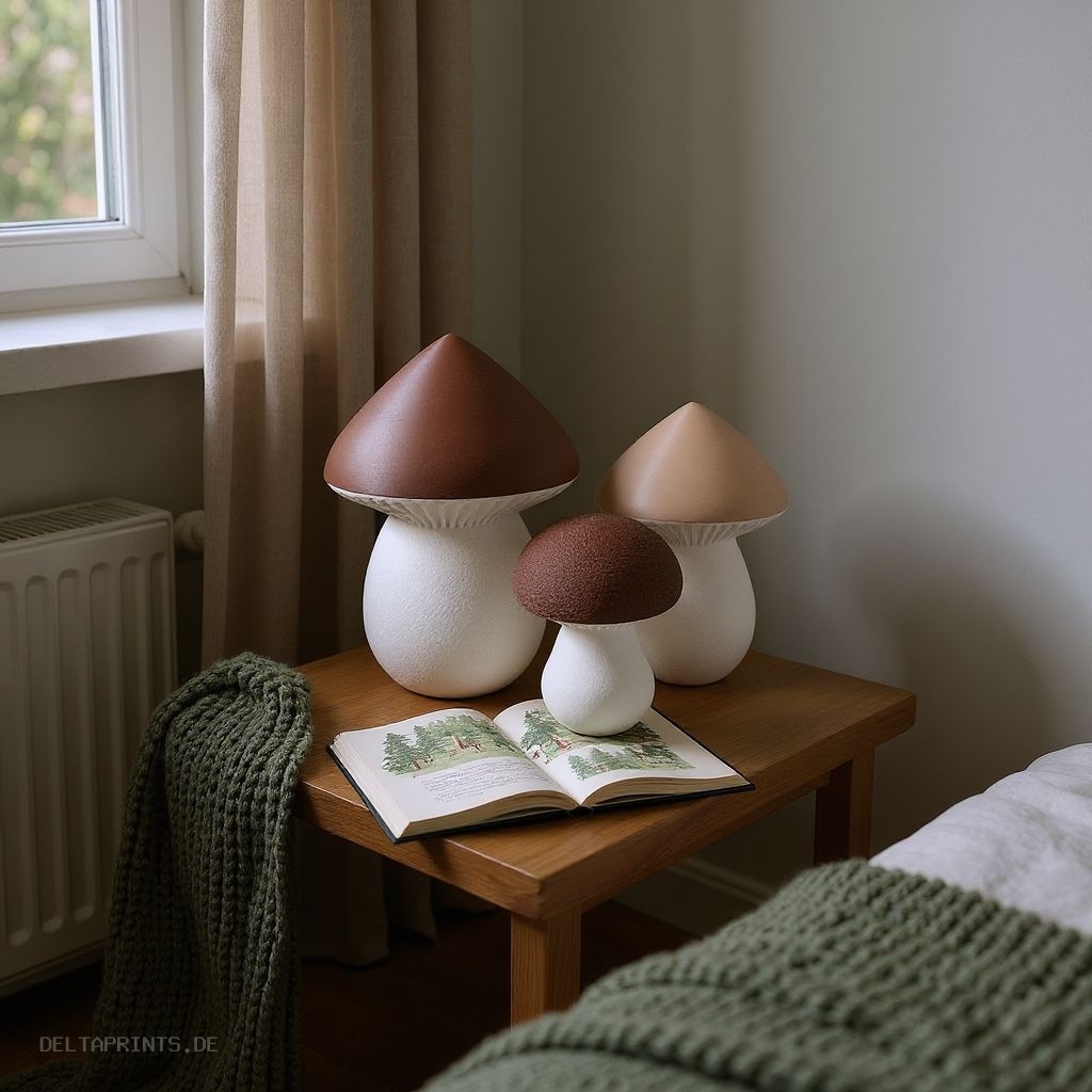 Sweet Autumnal Decoration Mushroom Set 3D print product image 3 by Deltaprints
