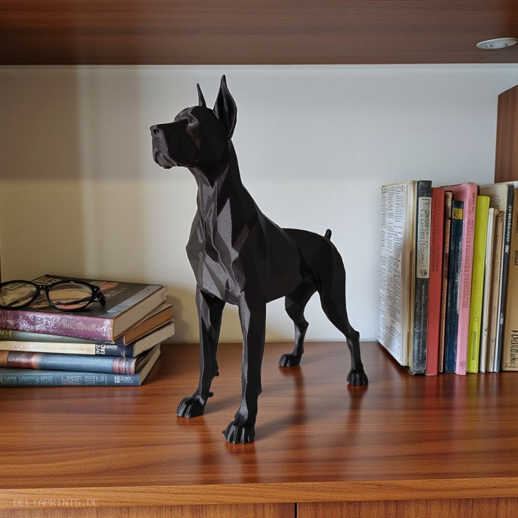 Sculpture #36 – Guarding Low Poly Great Dane 3D print product image 2 by Deltaprints