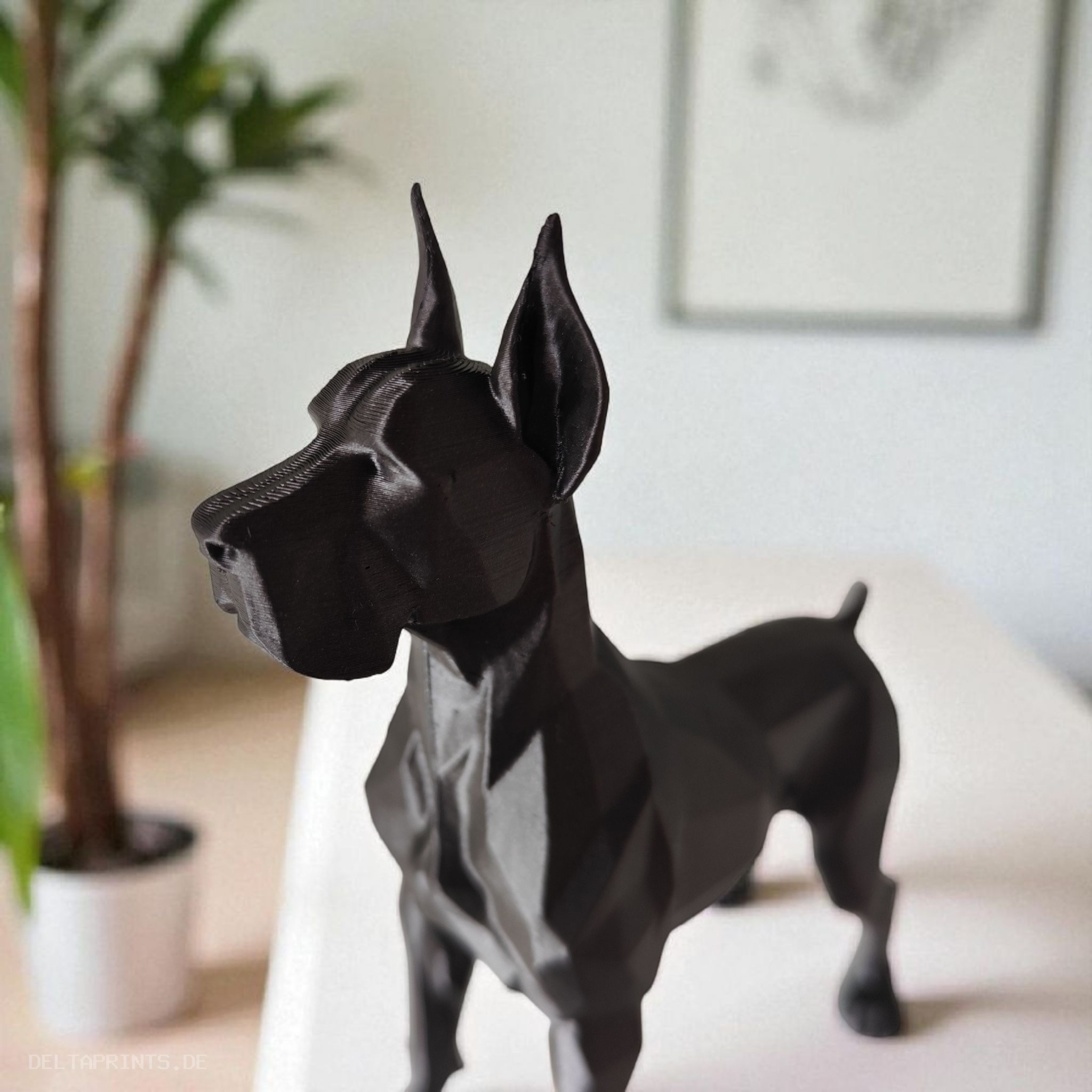 Sculpture #36 – Guarding Low Poly Great Dane 3D print product image 4 by Deltaprints