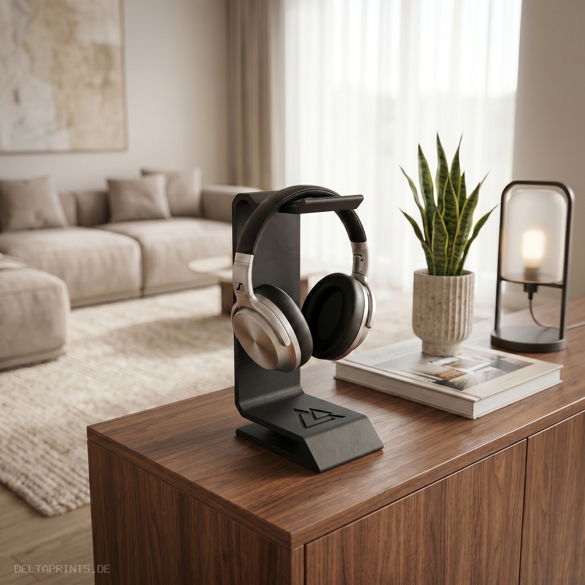 „Delta“ Headphone Stand – Stealth Look 3D print product image 4 by Deltaprints
