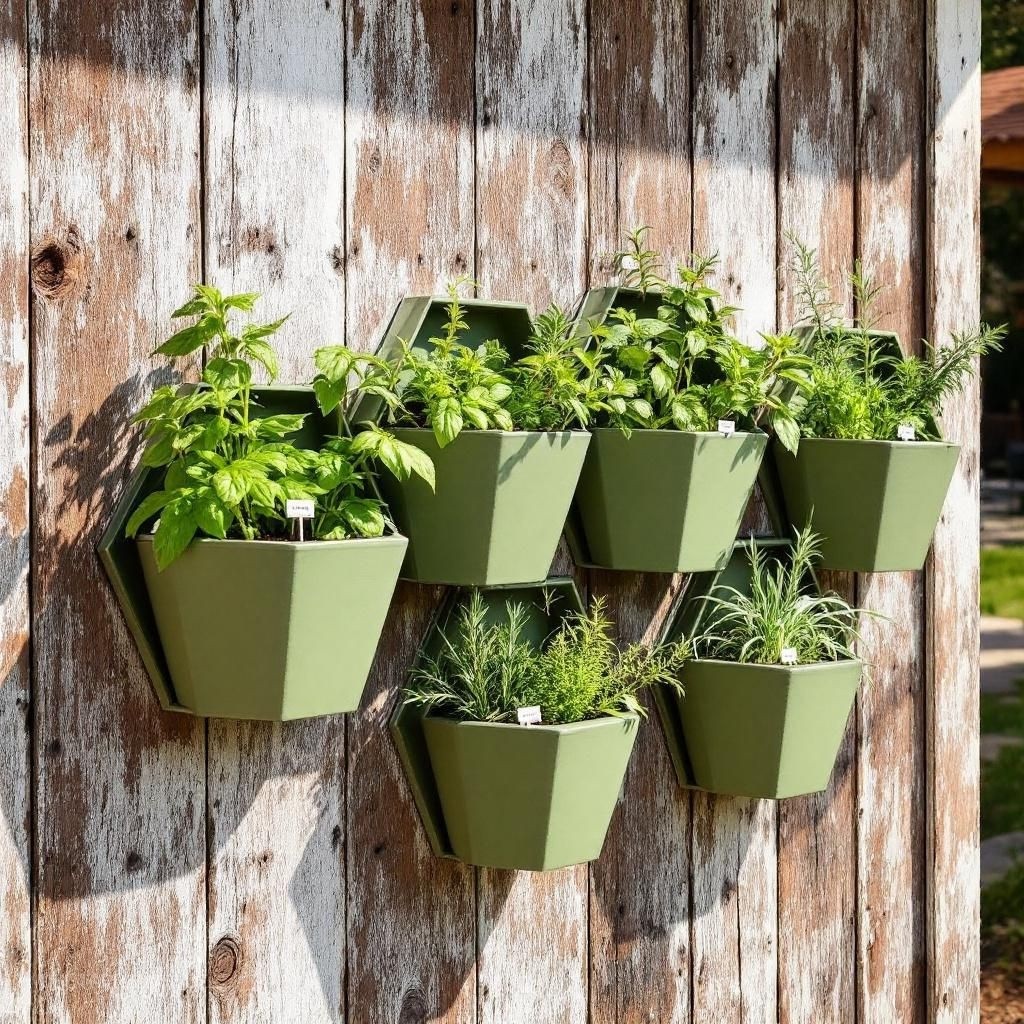 Geometric wall planter for herb gardens 3D print product image 2 by Deltaprints