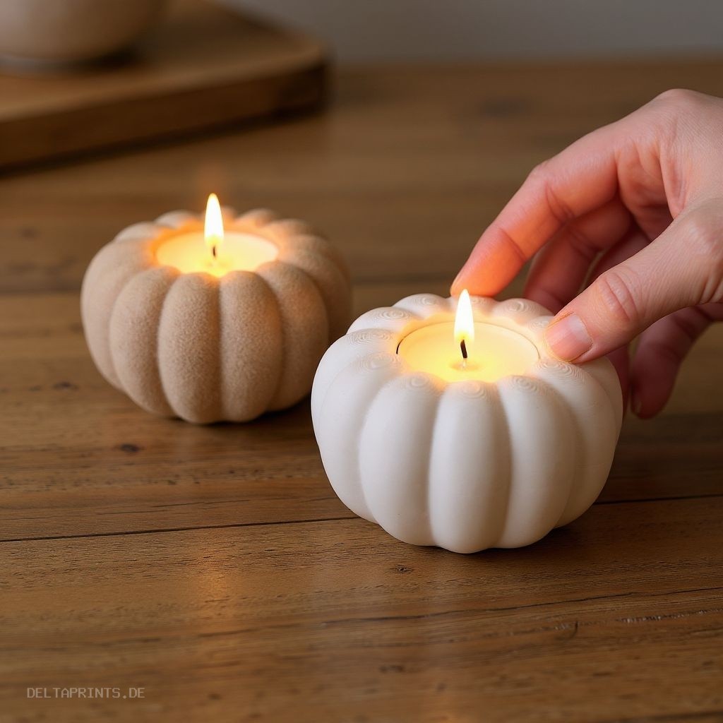 Autumn Pumpkin Tealight Holders 3D print product image 3 by Deltaprints