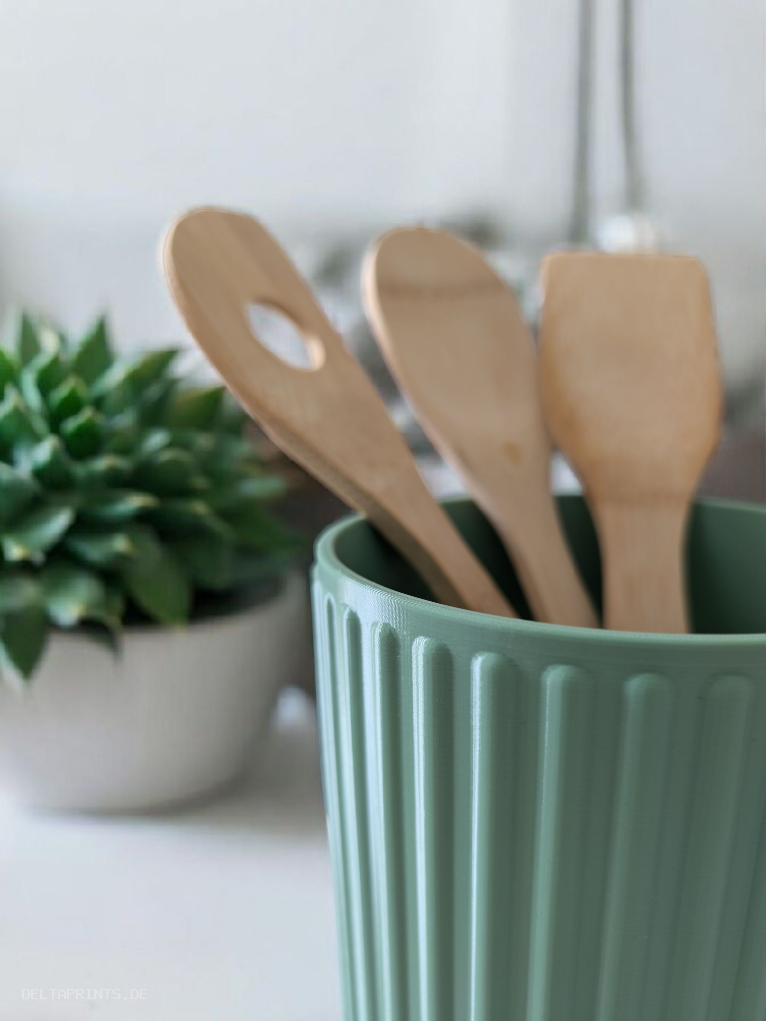 RibWeave – Hygge Ribbed Utensil Holder 3D print product image 3 by Deltaprints