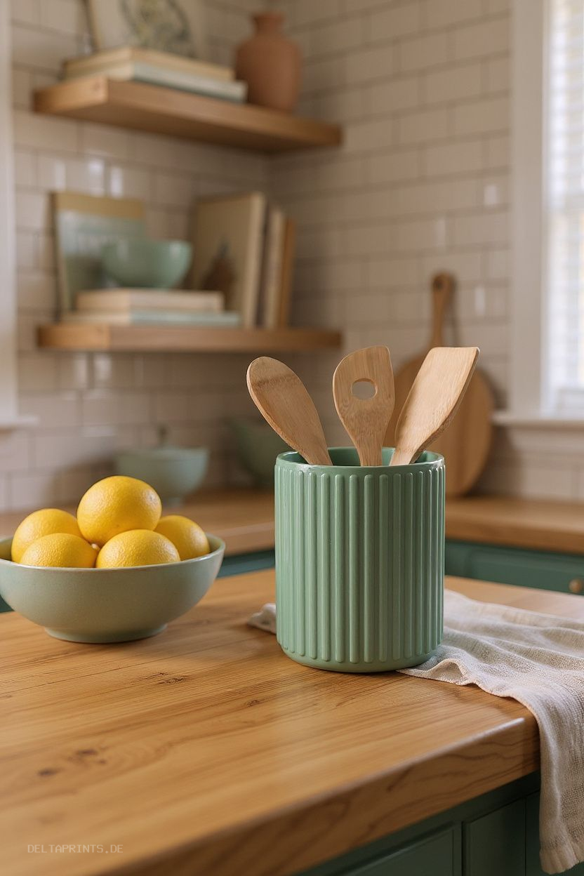 RibWeave – Hygge Ribbed Utensil Holder 3D print product image 2 by Deltaprints