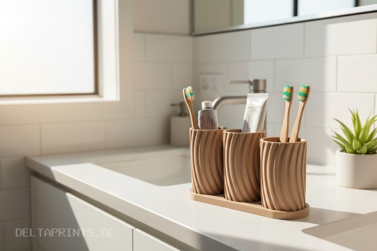 Toothbrush holder set „Little Family“ commercial STL file Bathroom Stuff by Deltaprints