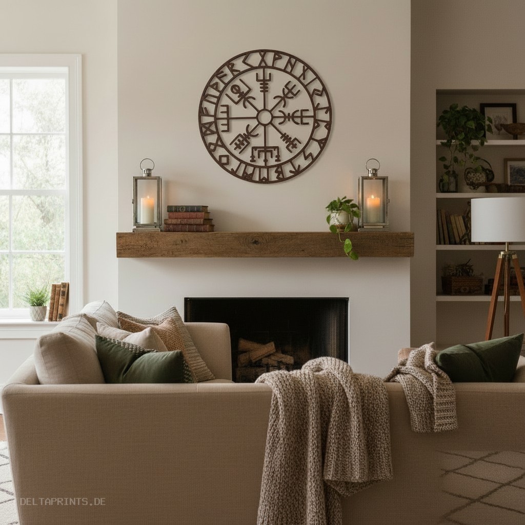 „Vegvisir“ Viking compass wall decoration 3D print product image 3 by Deltaprints