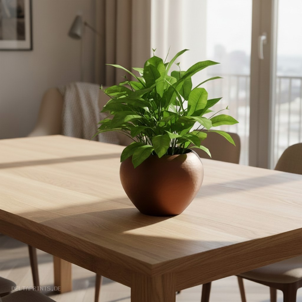 Self-watering plant pot in a hammered design (smooth version included) 3D print product image 2 by Deltaprints